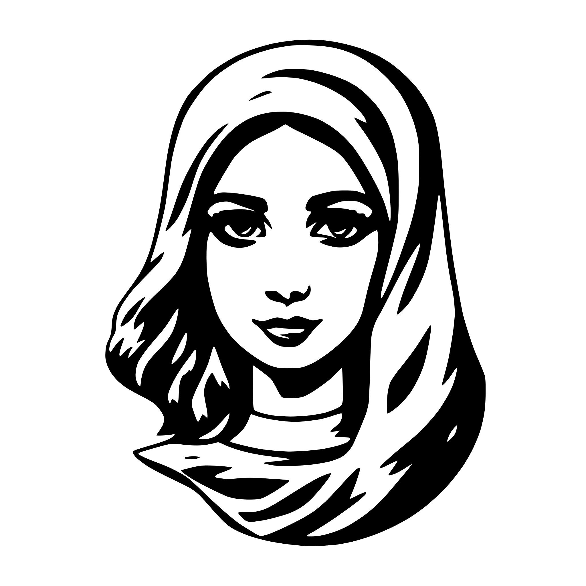 AI-generated SVG of a rima hassan