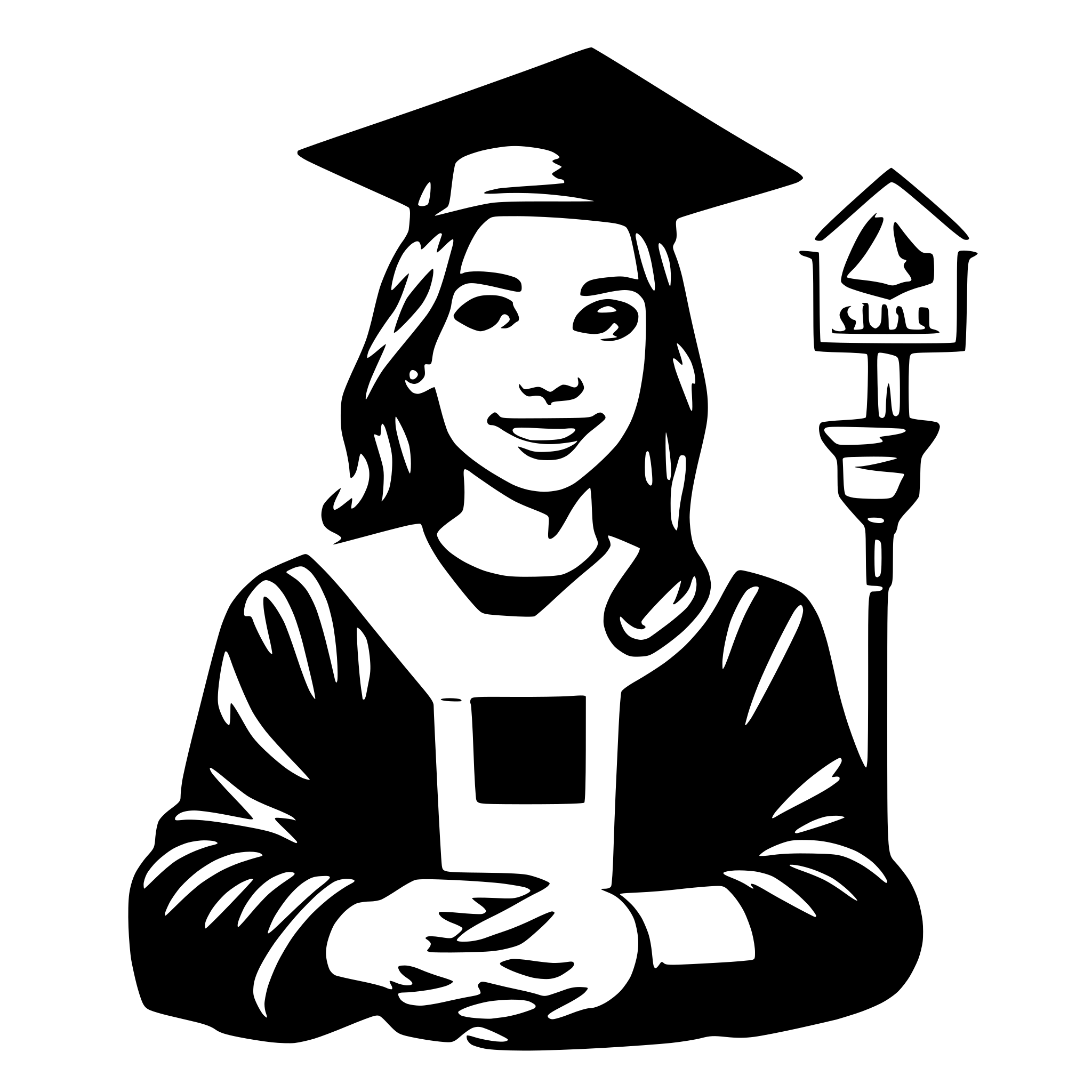 AI-generated SVG of a graduation
