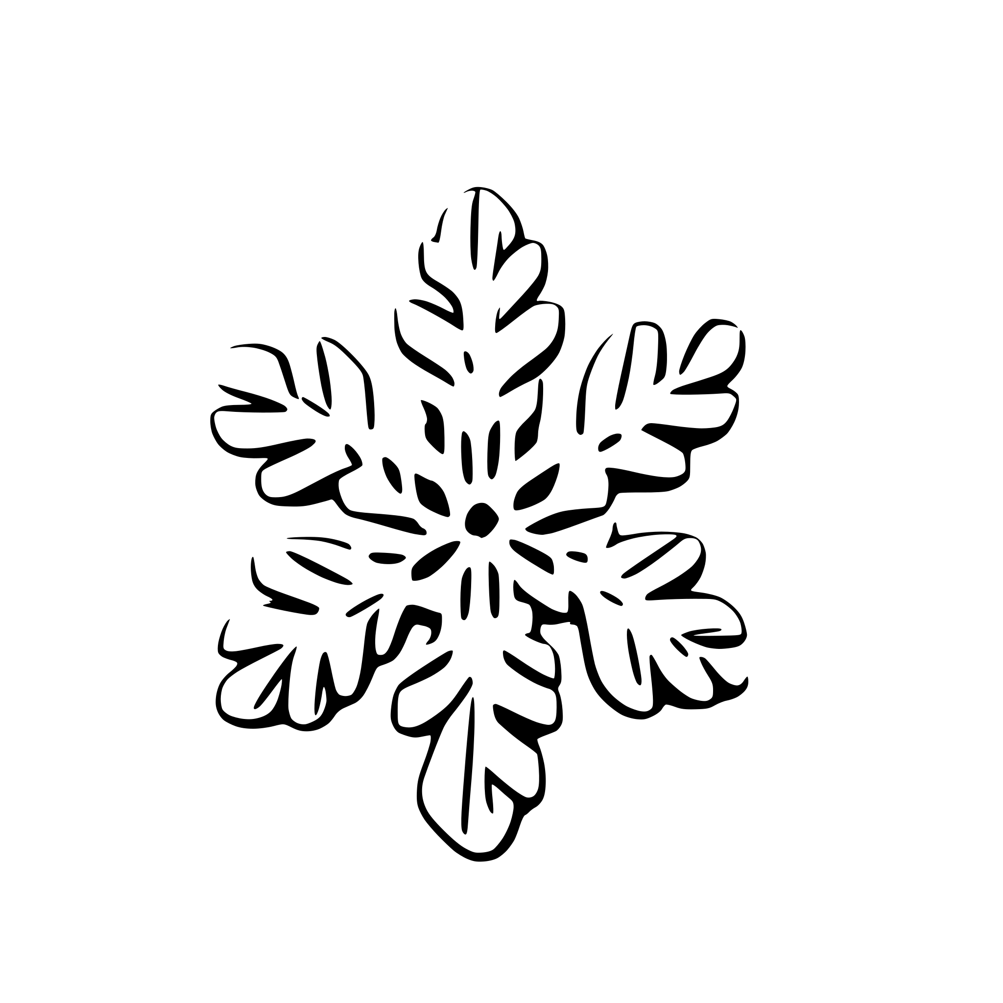 AI-generated SVG of 'simply christmas snowflake'