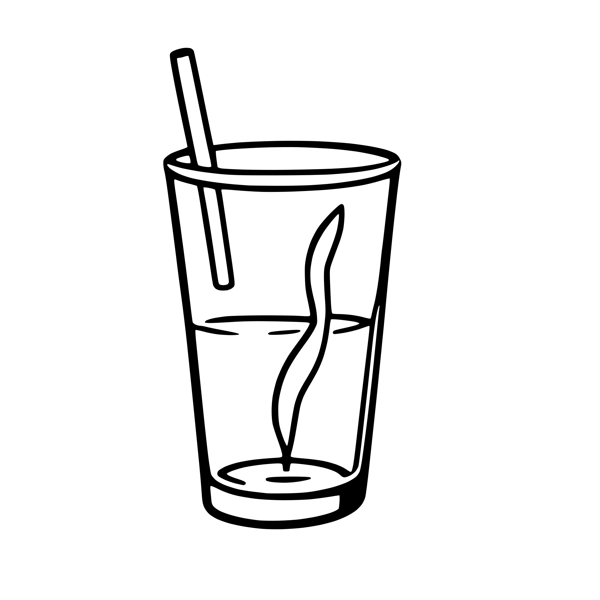 AI-generated SVG of a a glass of water with a straw