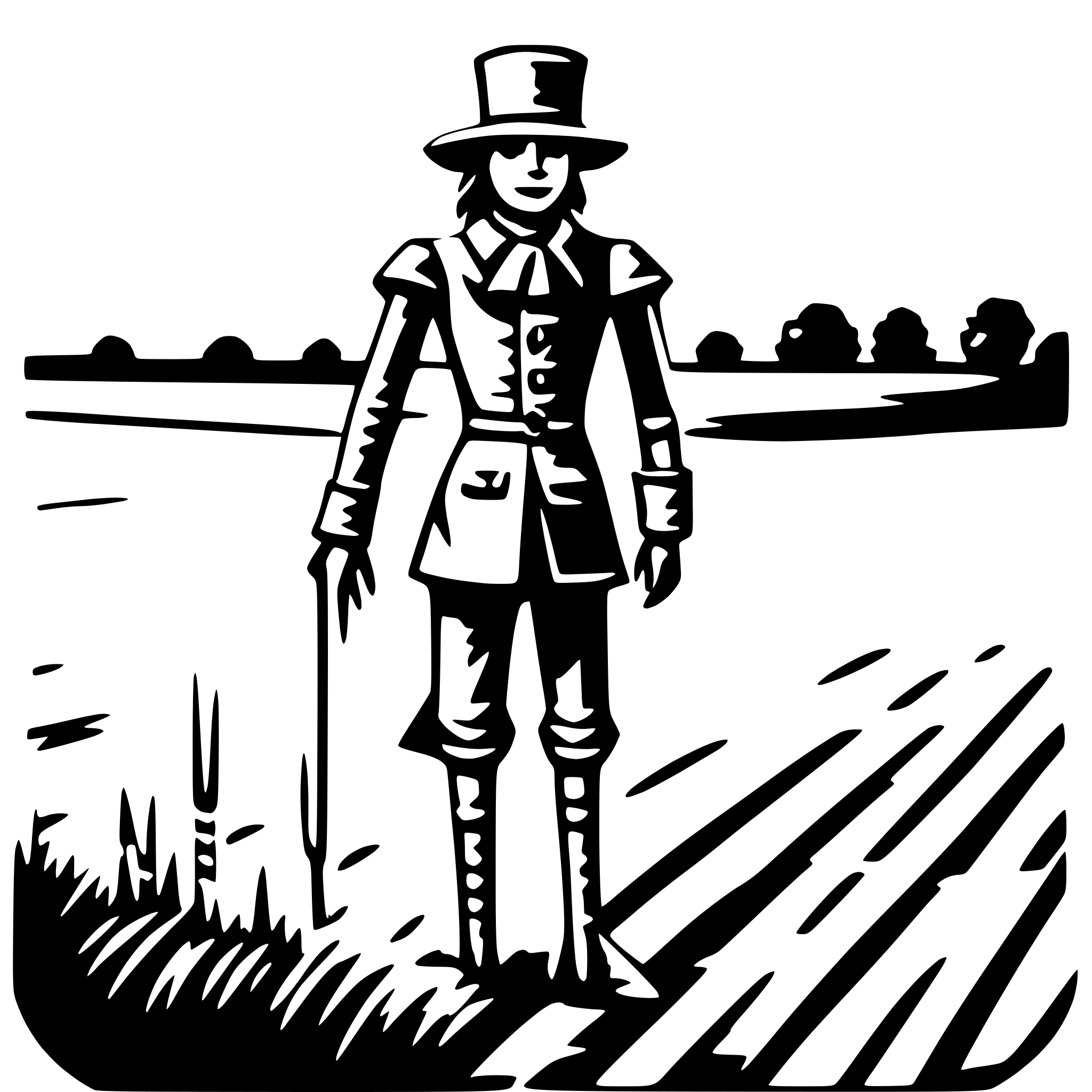 AI-generated SVG of 'scarecrow in field'