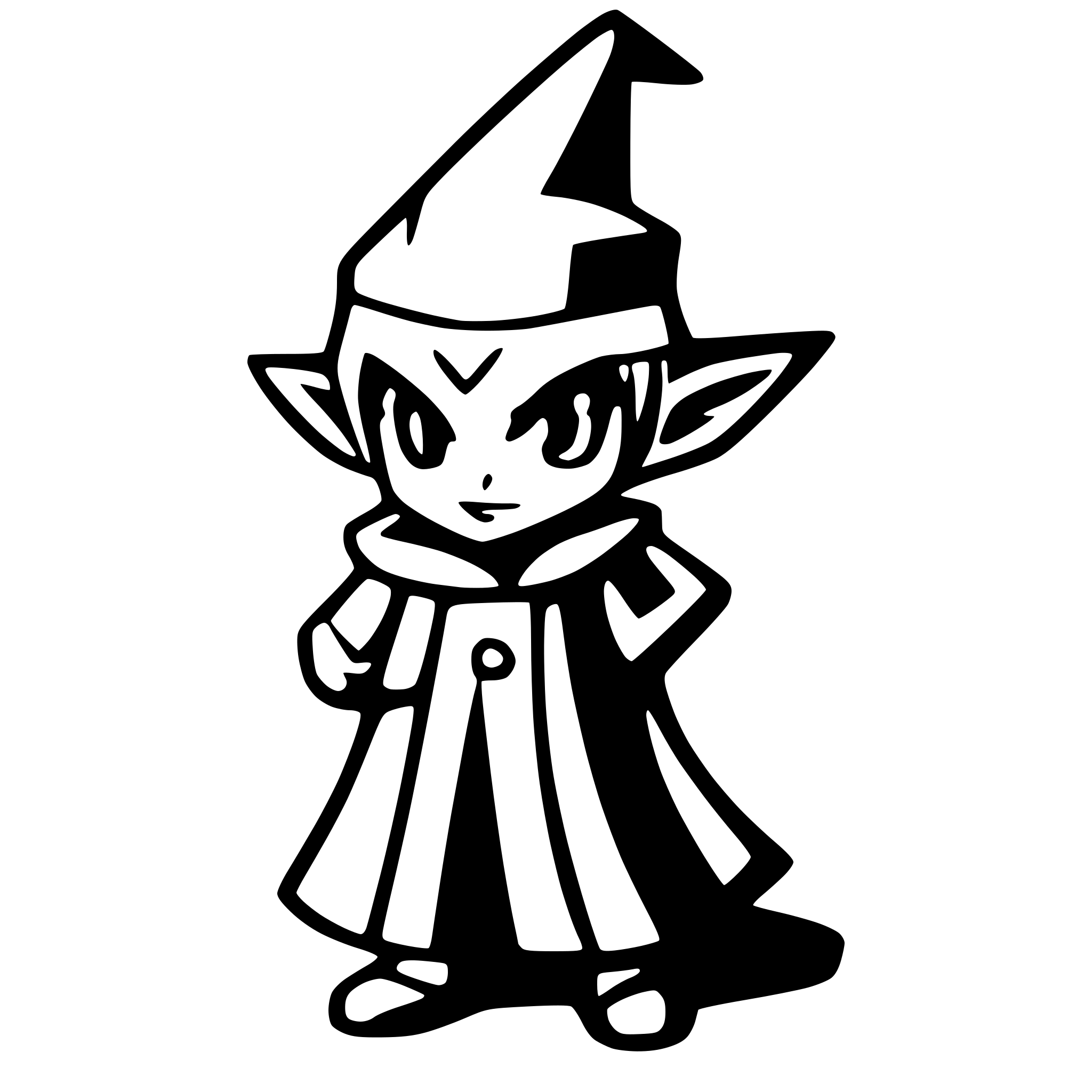 AI-generated SVG of 'caricature of a wizard pokemon'