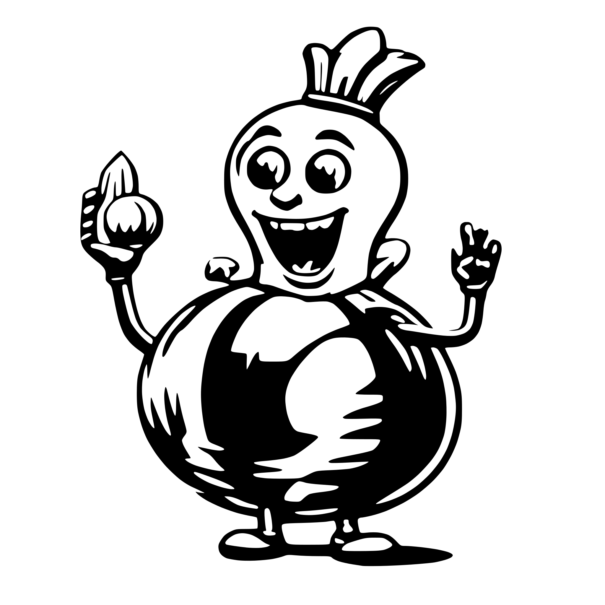 AI-generated SVG of 'funny onion talking on a cell phone'