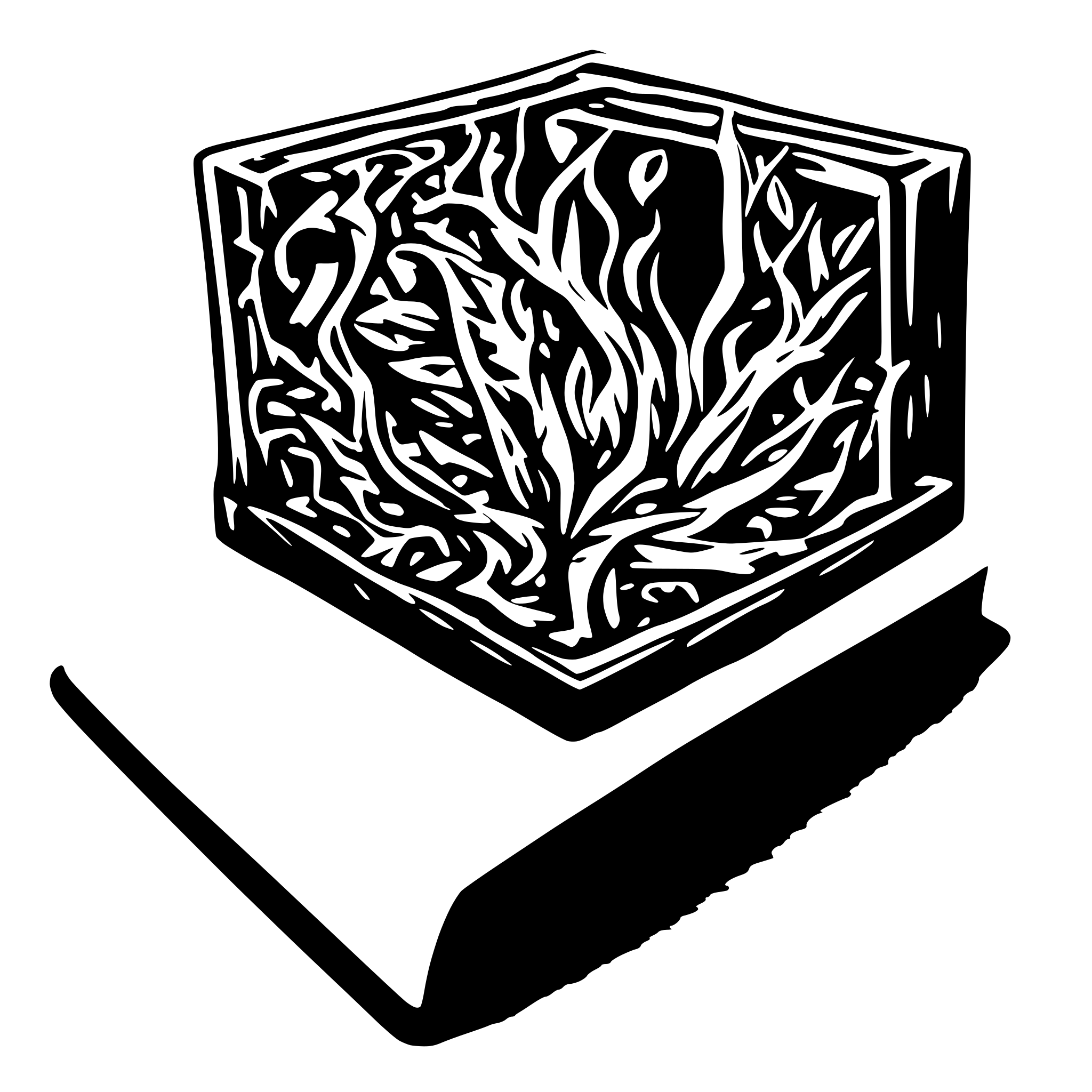 AI-generated SVG of a single book