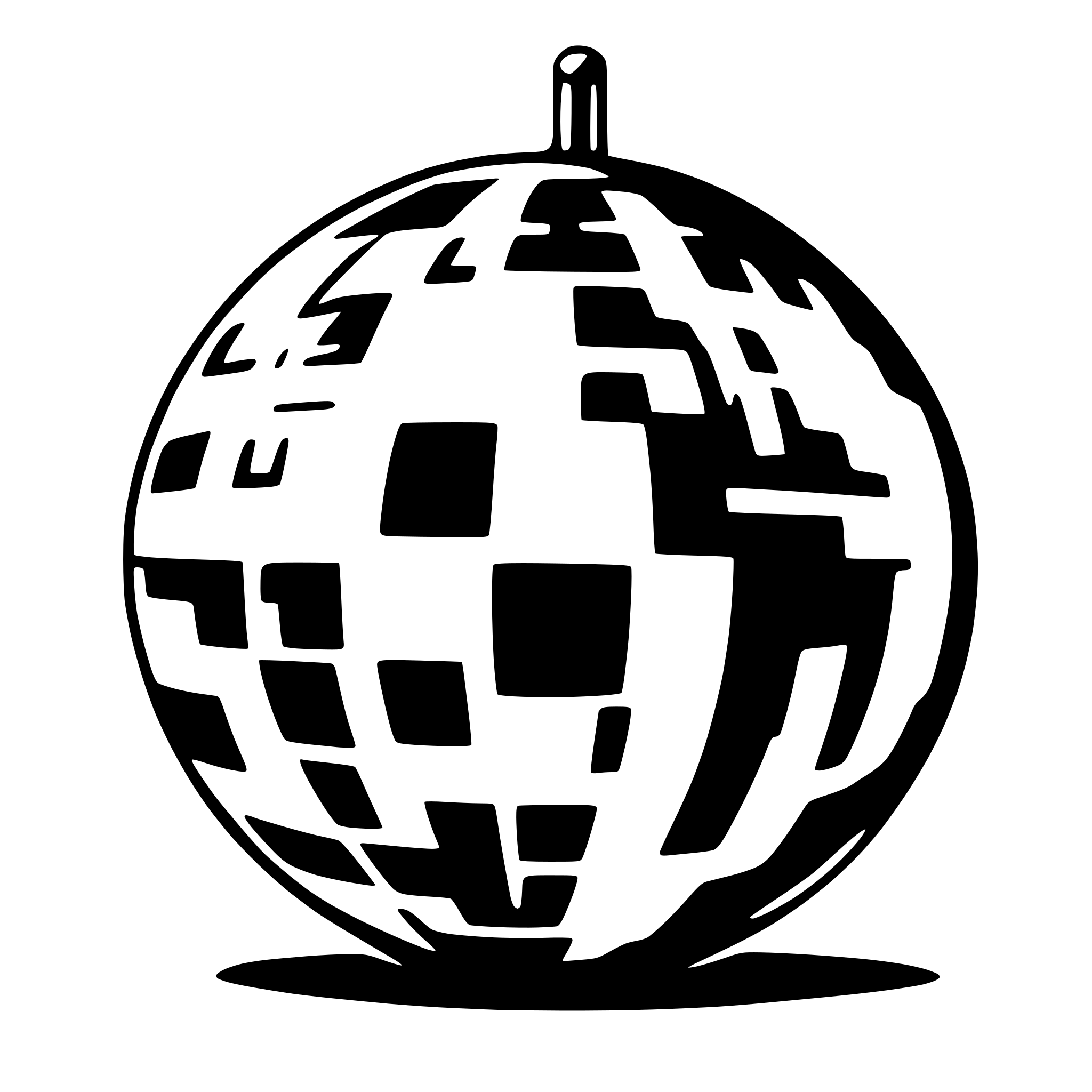 AI-generated SVG of 'Tropical disco ball'