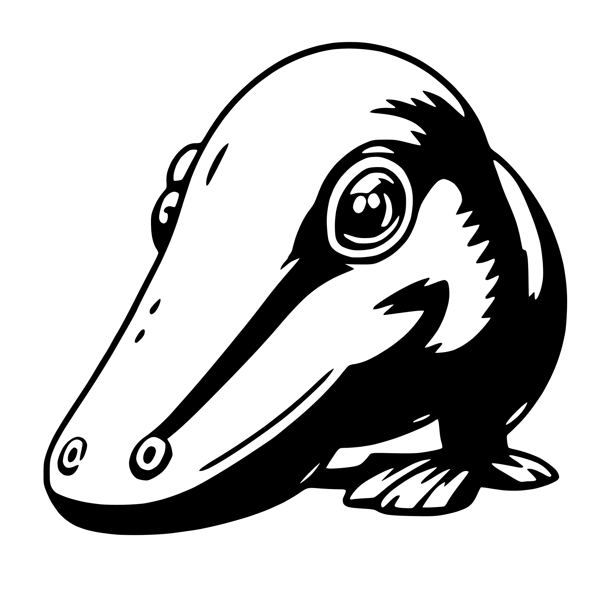 AI-generated SVG of a platypus