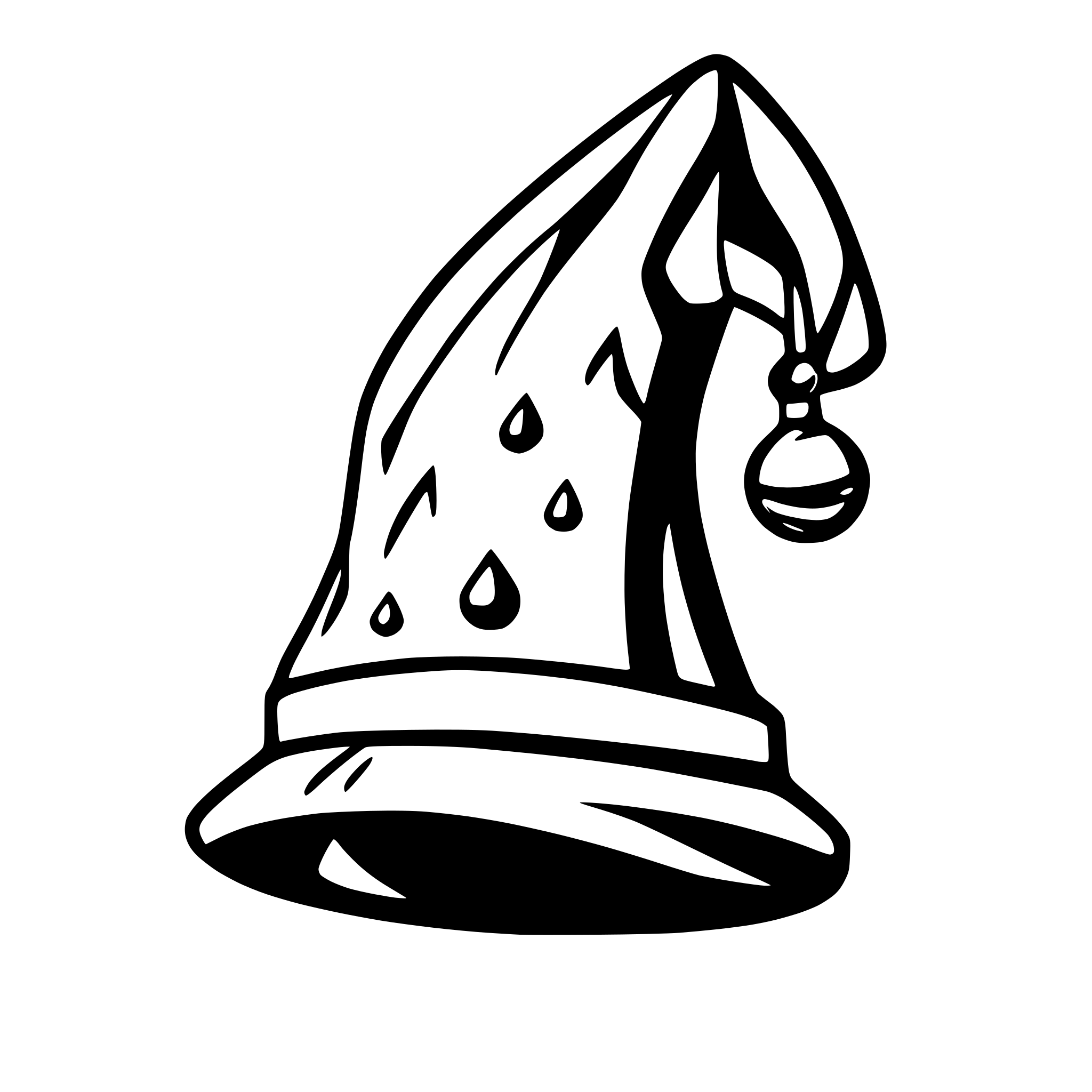 AI-generated SVG of a Court jester hat with bells