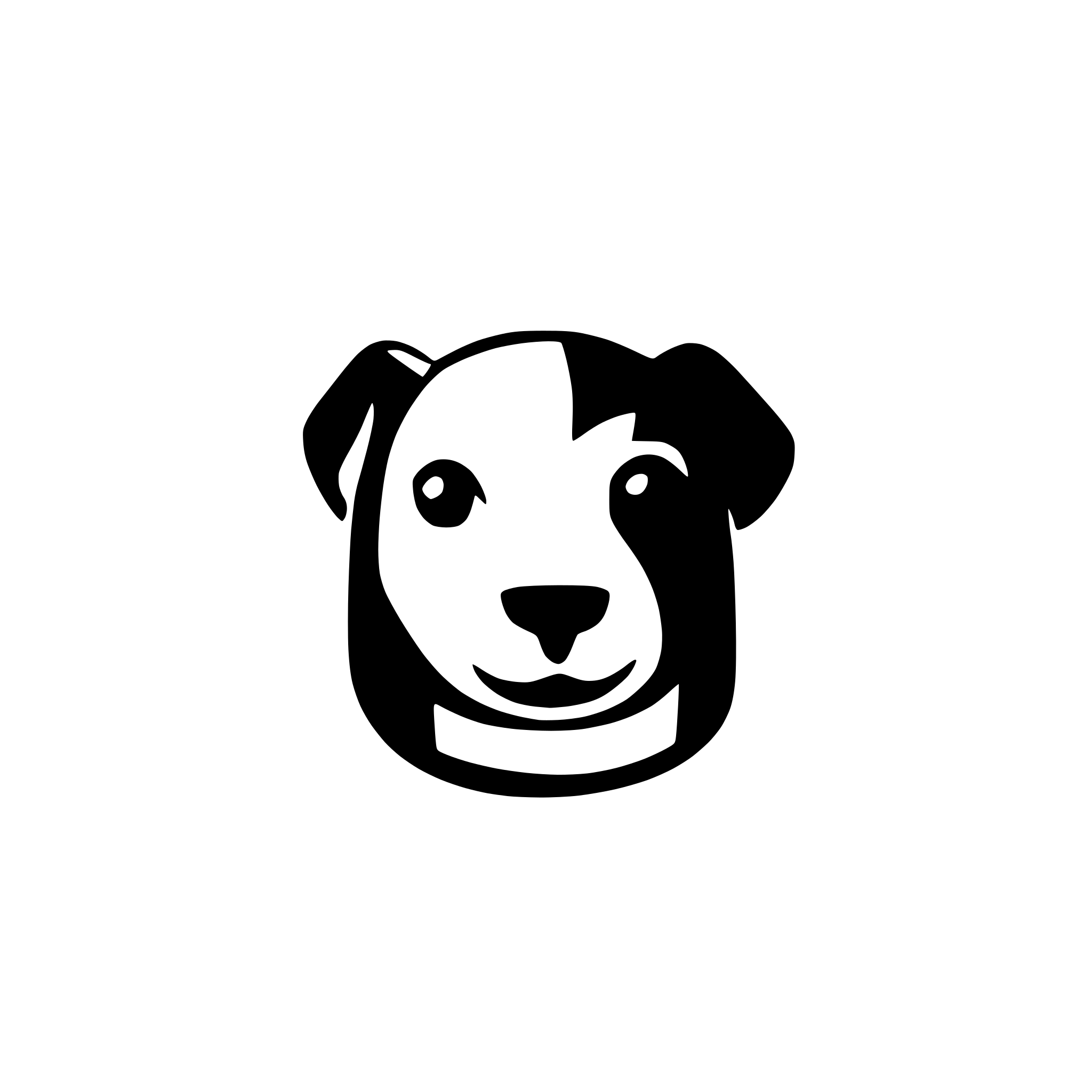 AI-generated SVG of a dog face
