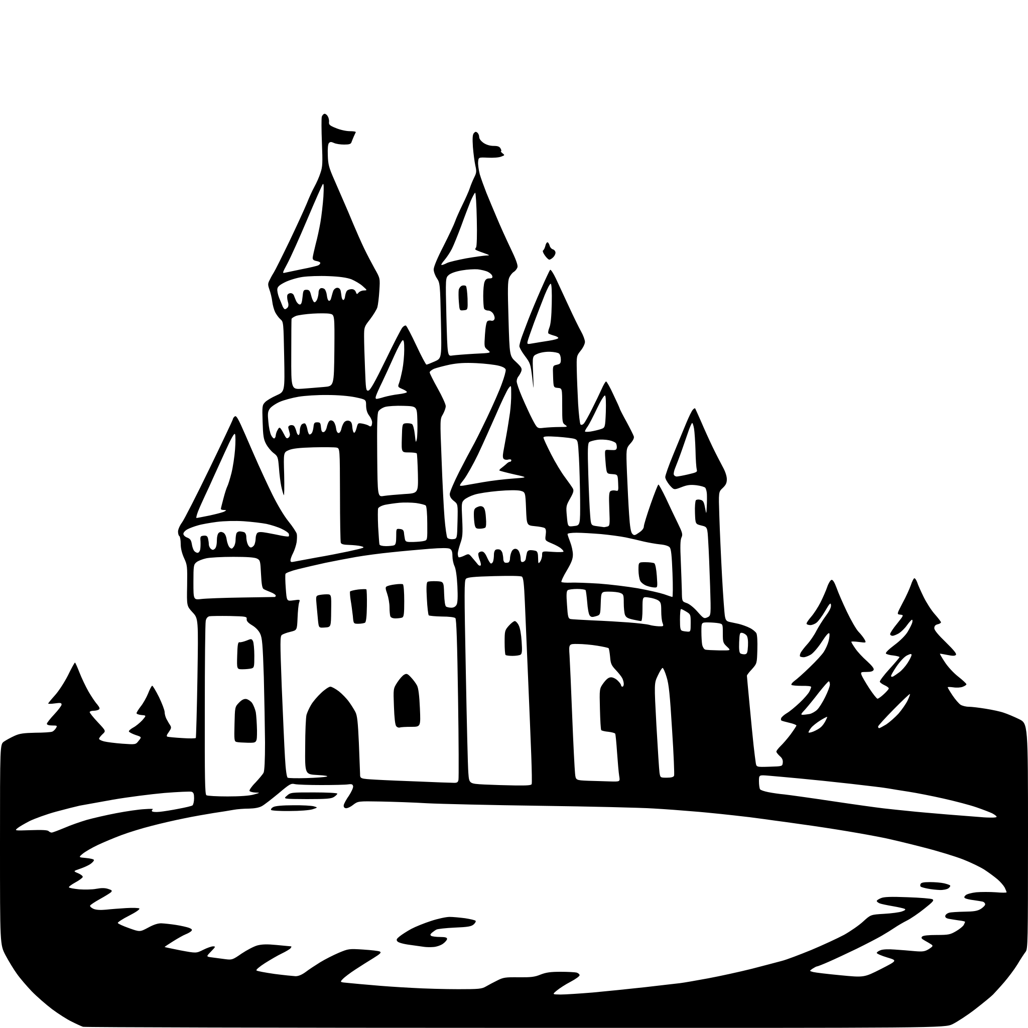 AI-generated SVG of a fairytale castle