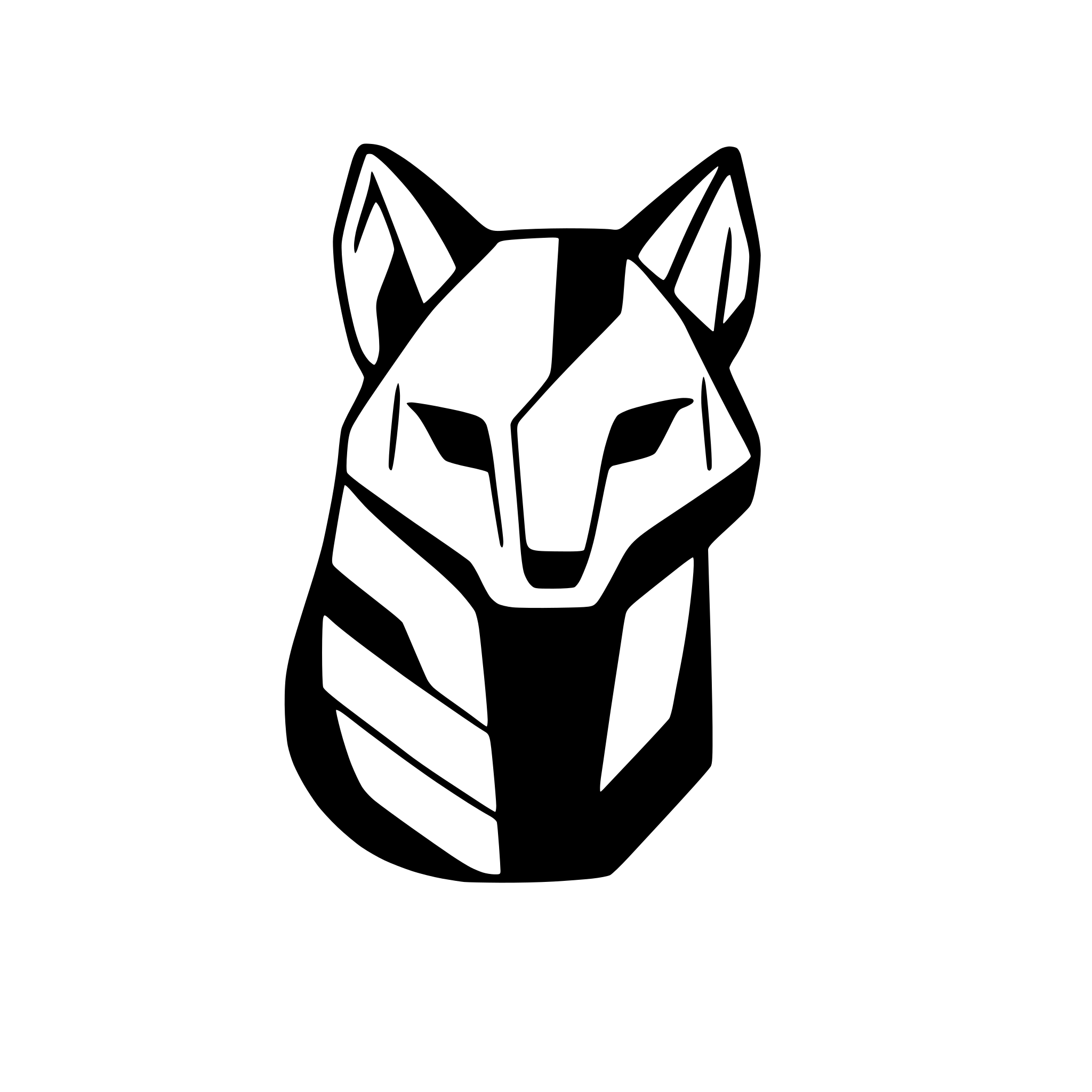 AI-generated SVG of 'geometric fox, no background'