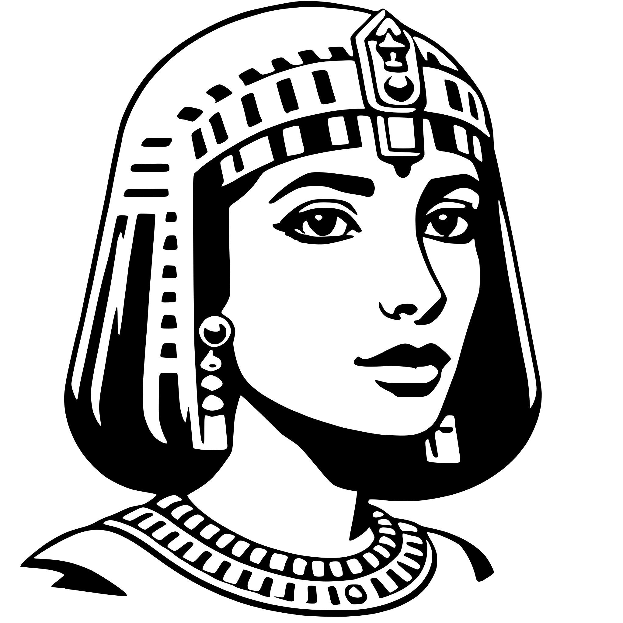 AI-generated SVG of a cleopatra