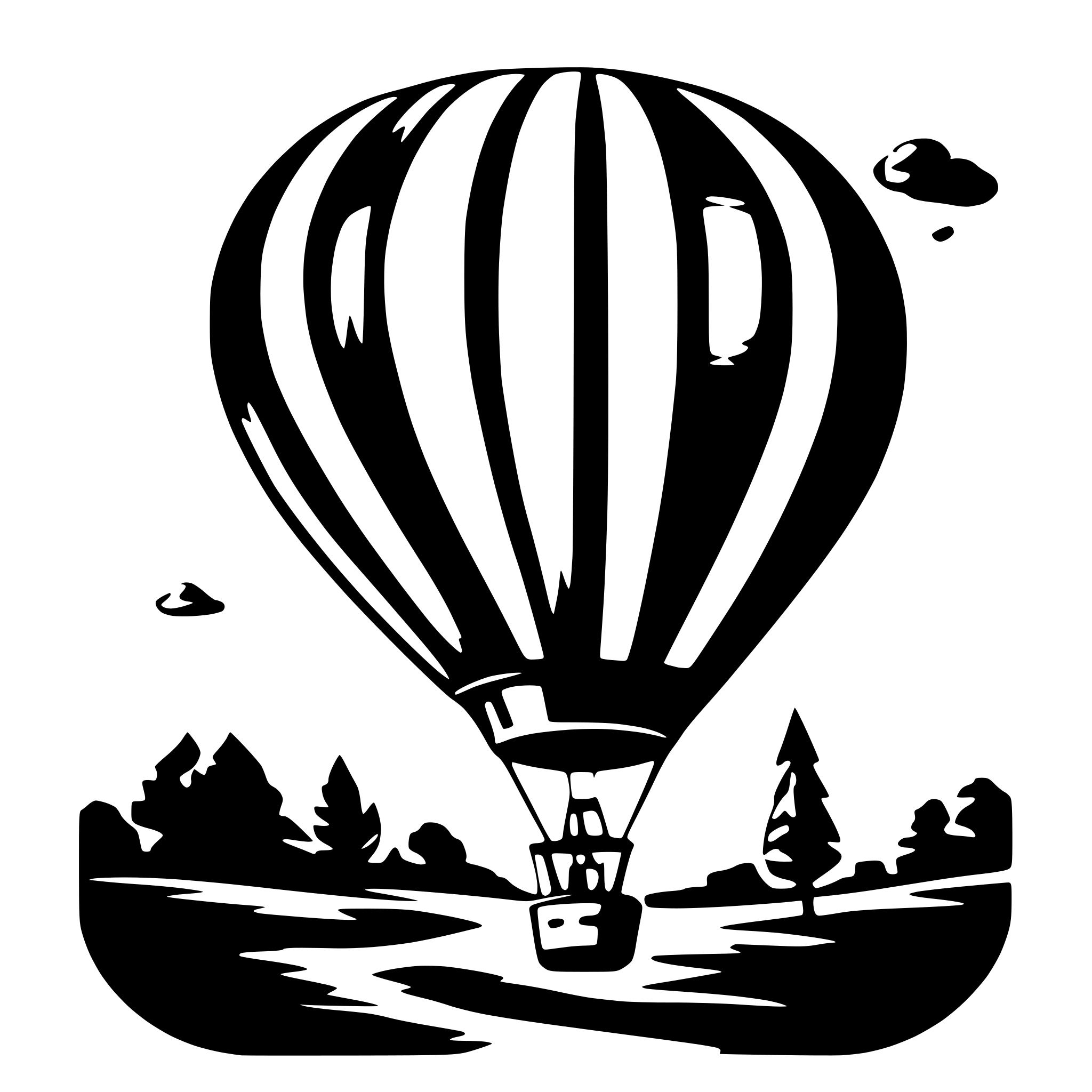 AI-generated SVG of 'a hot air baloon'