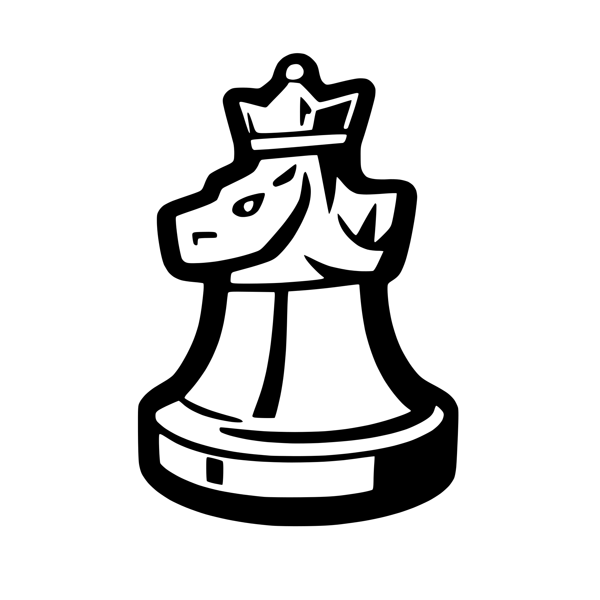 AI-generated SVG of 'stylized chess knight piece'