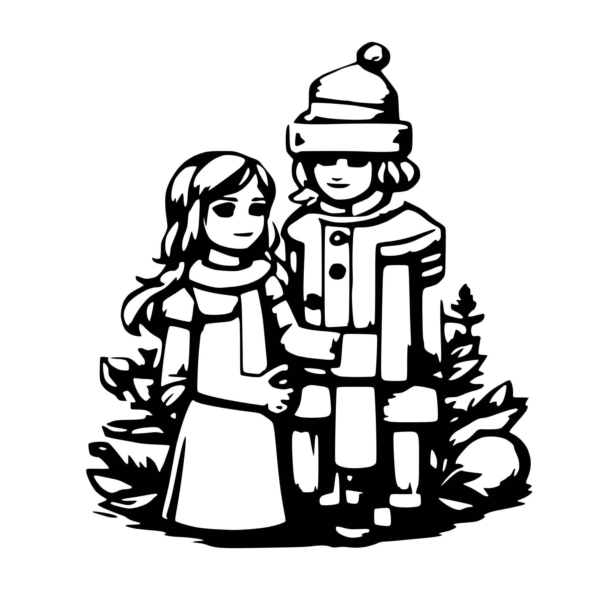 AI-generated SVG of a christmas family