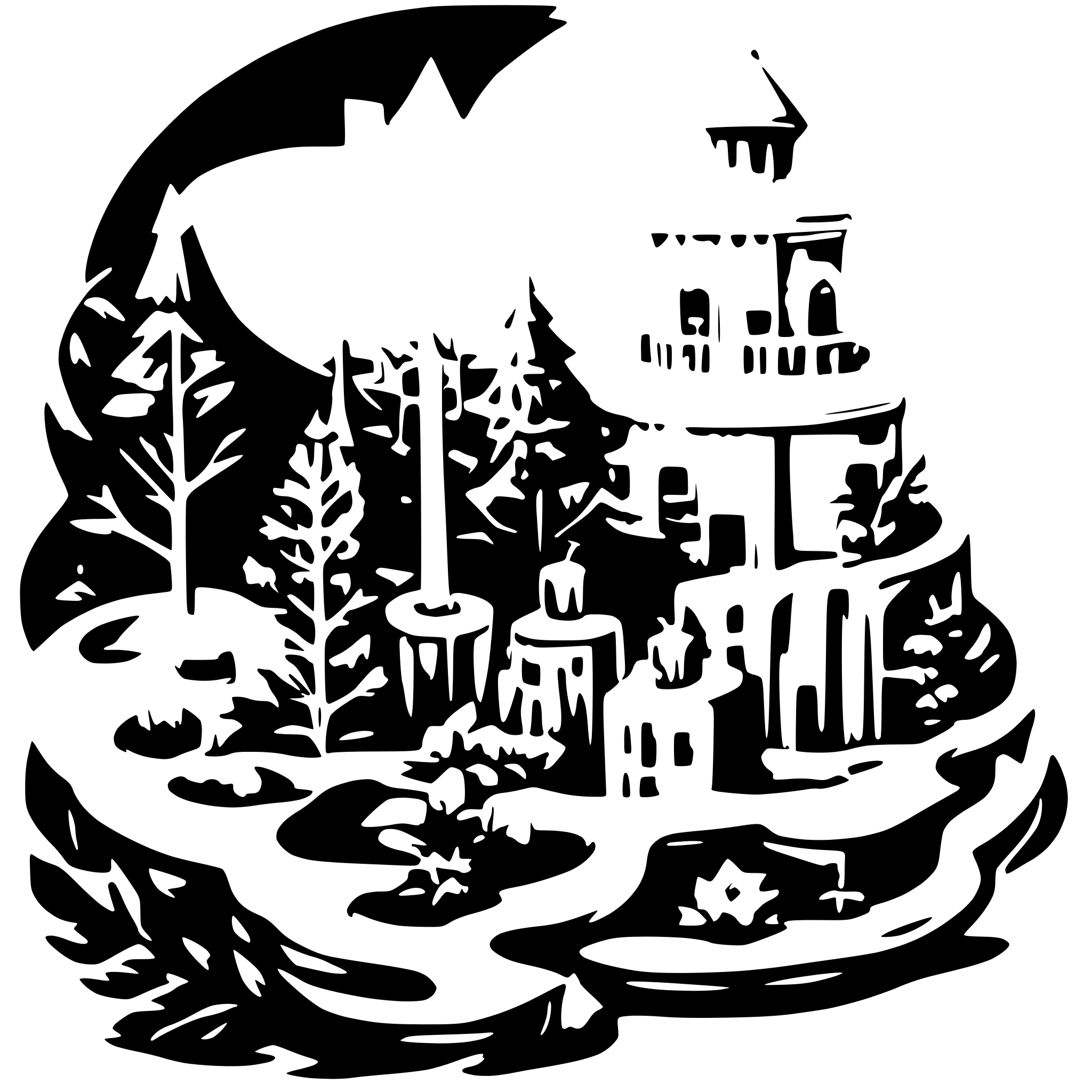 AI-generated SVG of a christmas