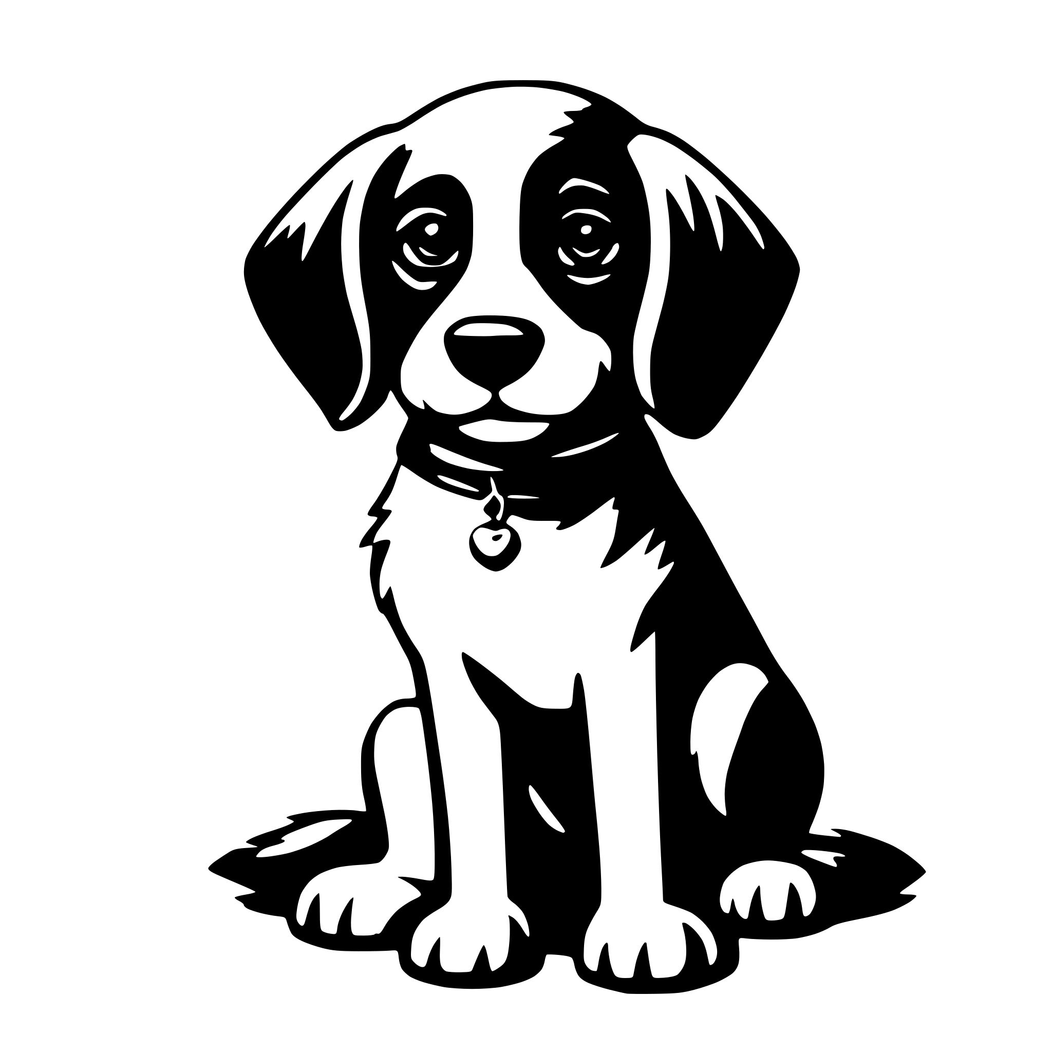 AI-generated SVG of 'Cute dog'