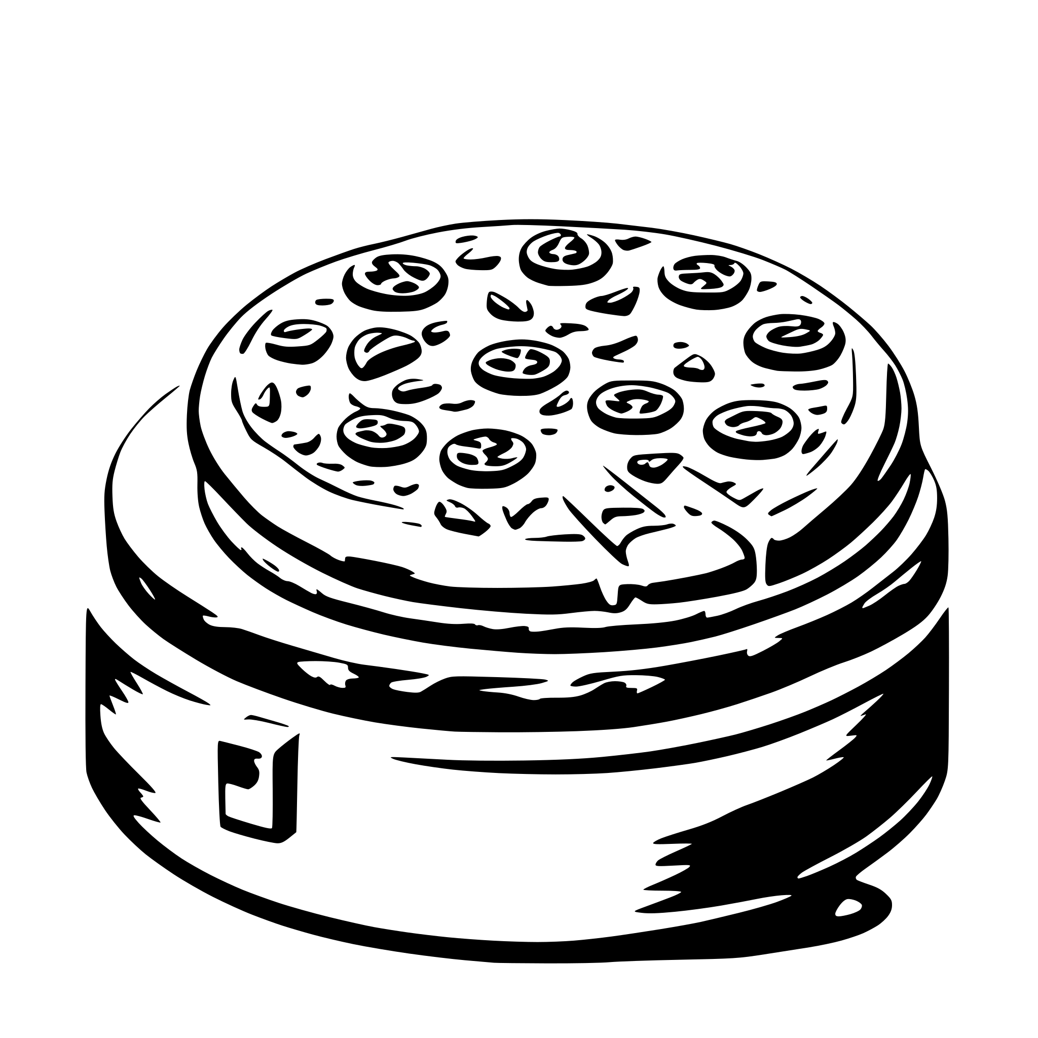 AI-generated SVG of a pizza on a bagel in a pizza box with melting cheese