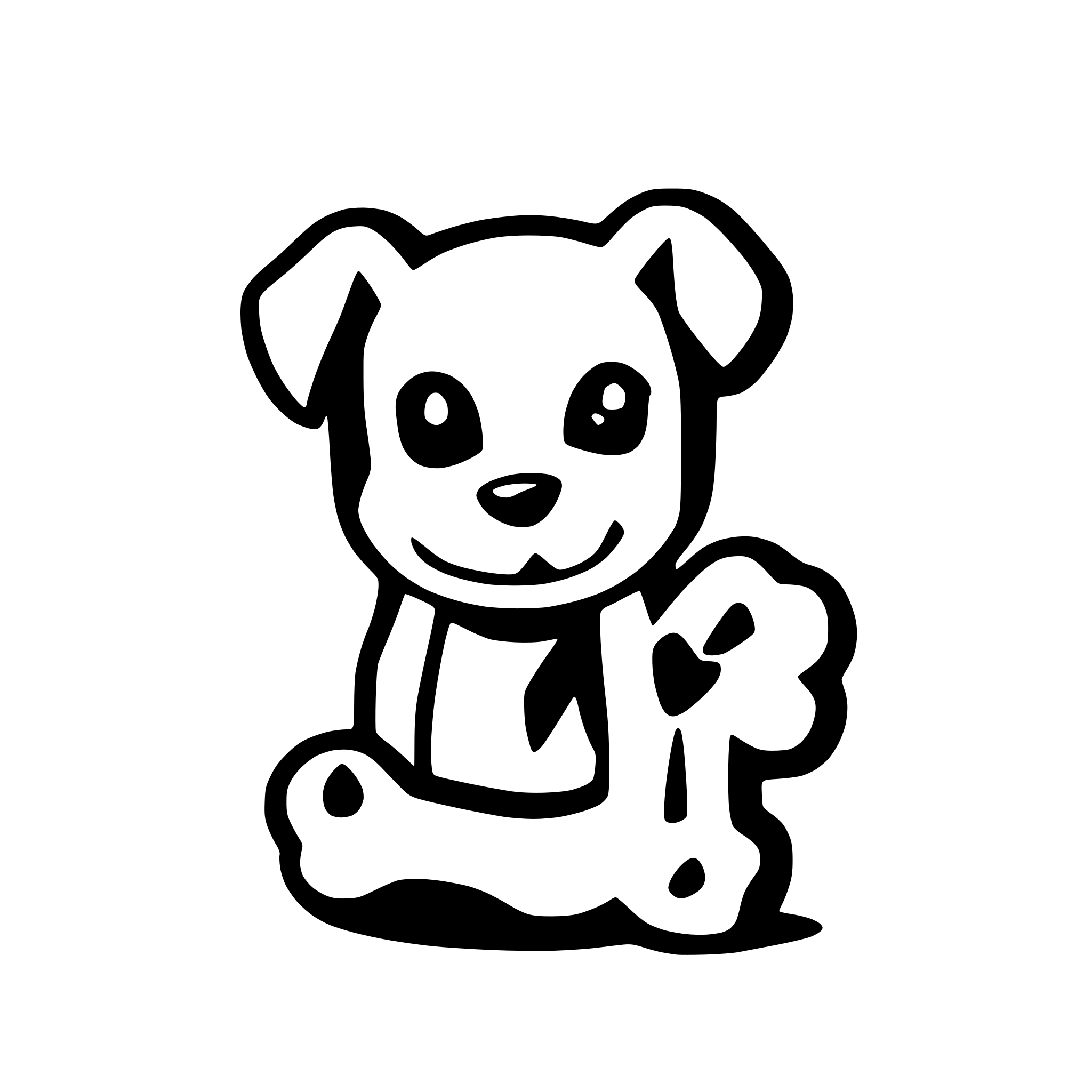 AI-generated SVG of a dog chewy bone