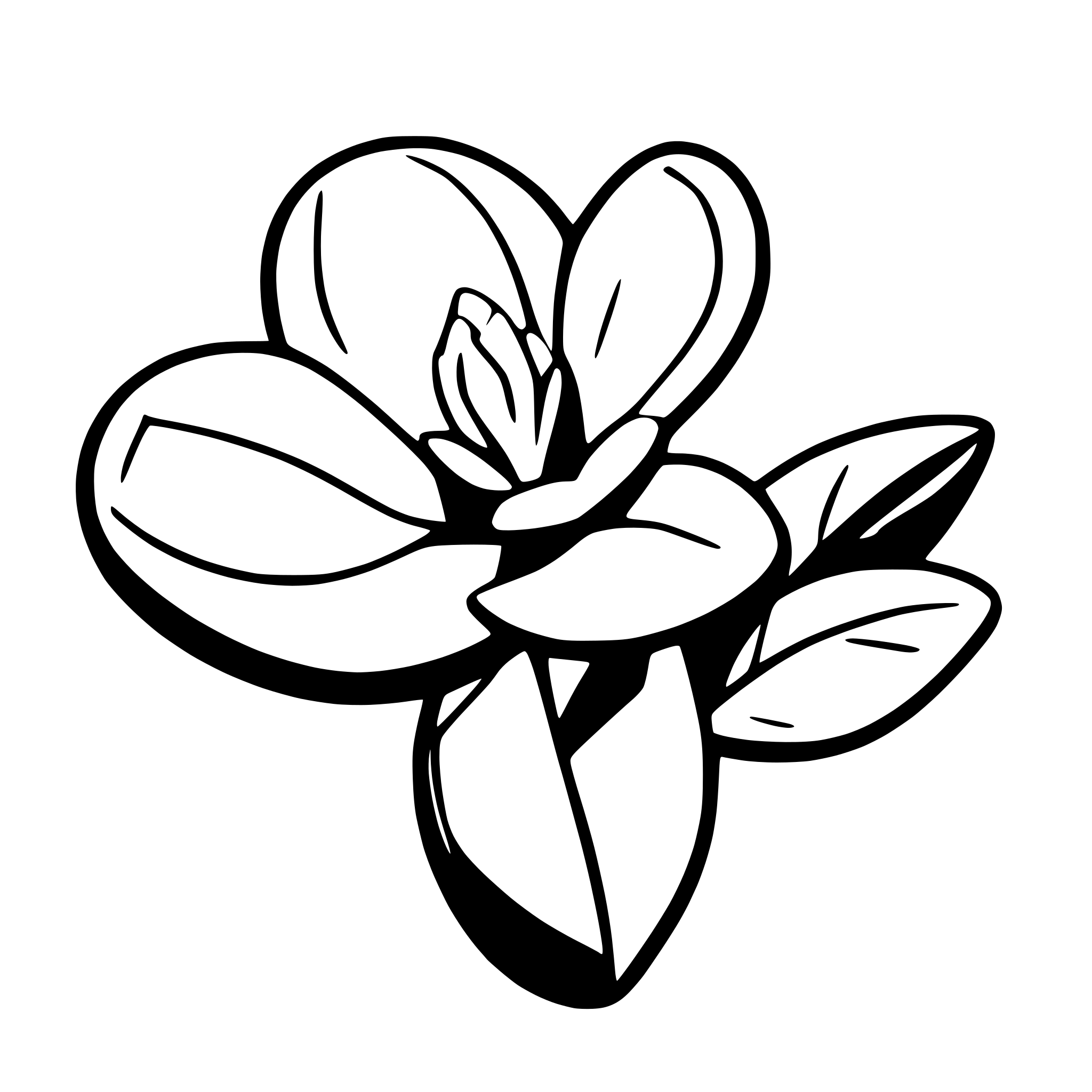 AI-generated SVG of 'frangipani flower without leaves'