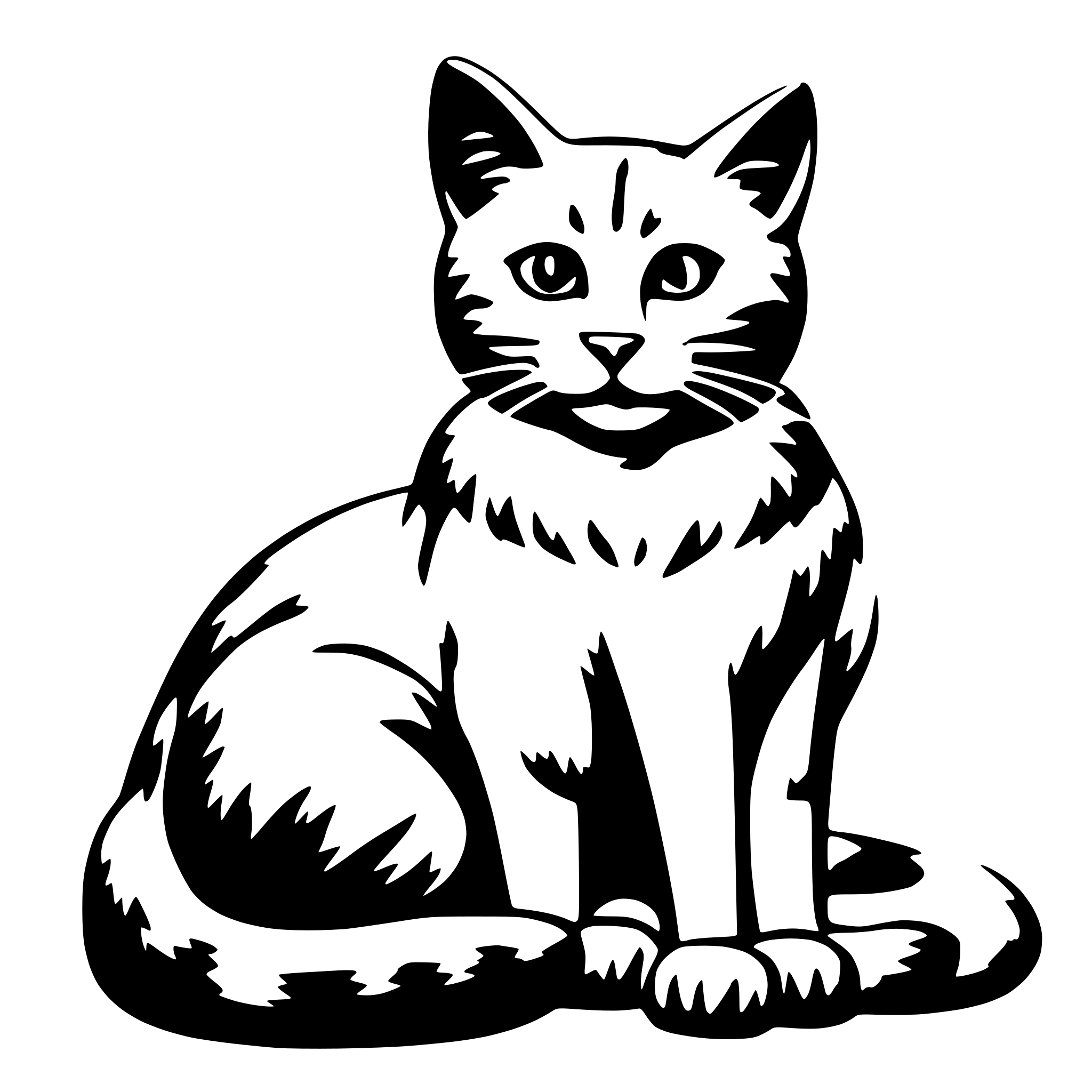 AI-generated SVG of a An wall art decoration of cat