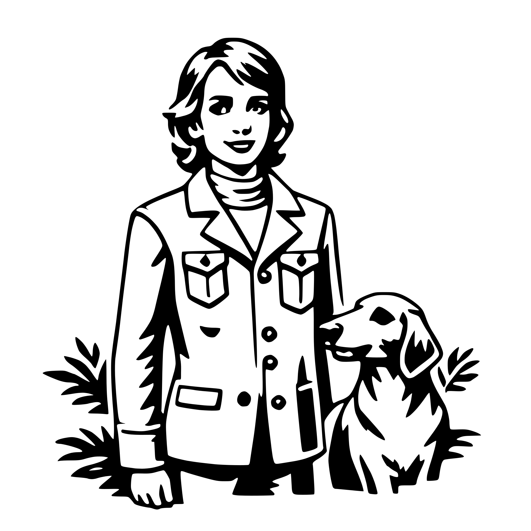 AI-generated SVG of a zoologist