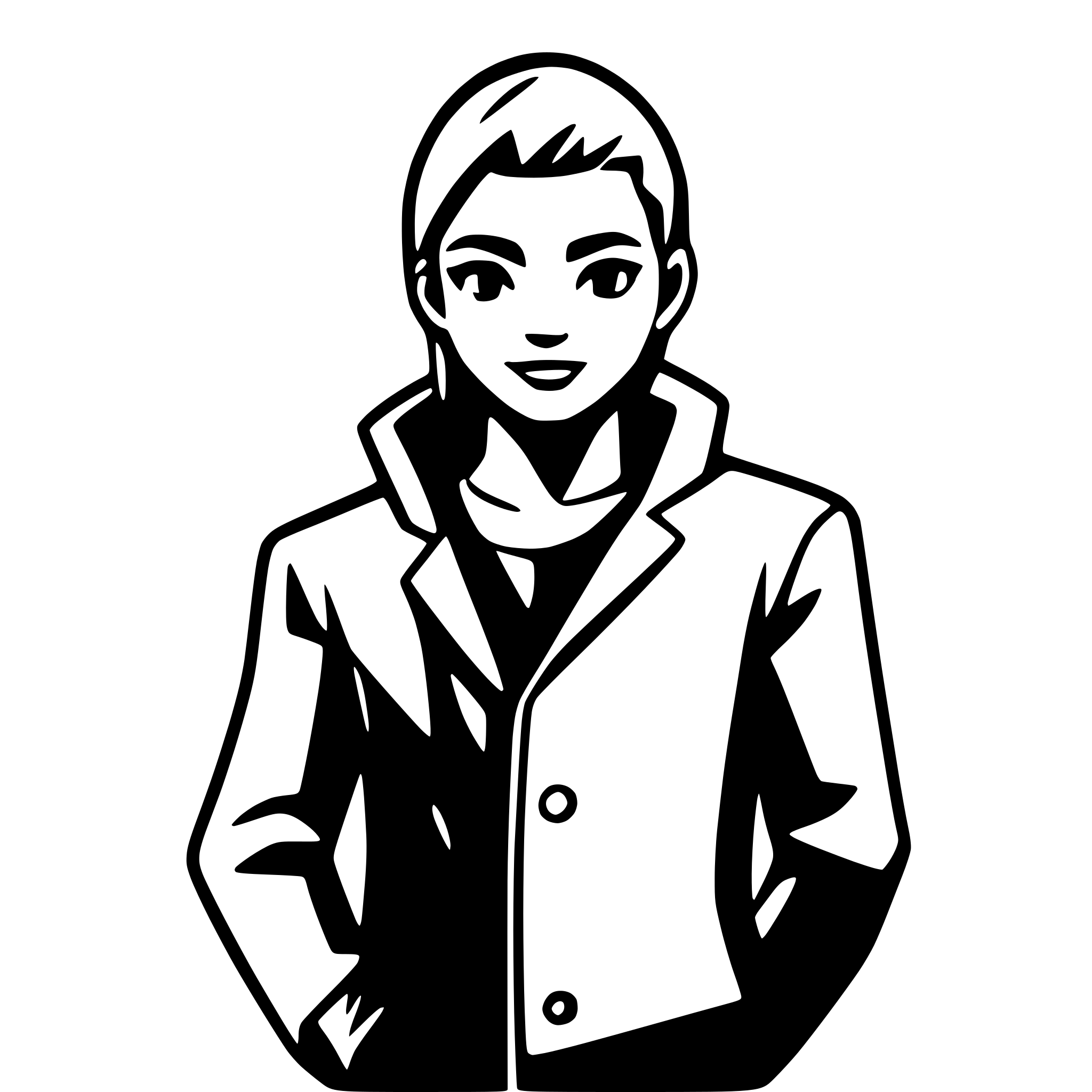 AI-generated SVG of a person, faceless, no color fill, 2d, arms by waist semi outstretched, male, facing camera