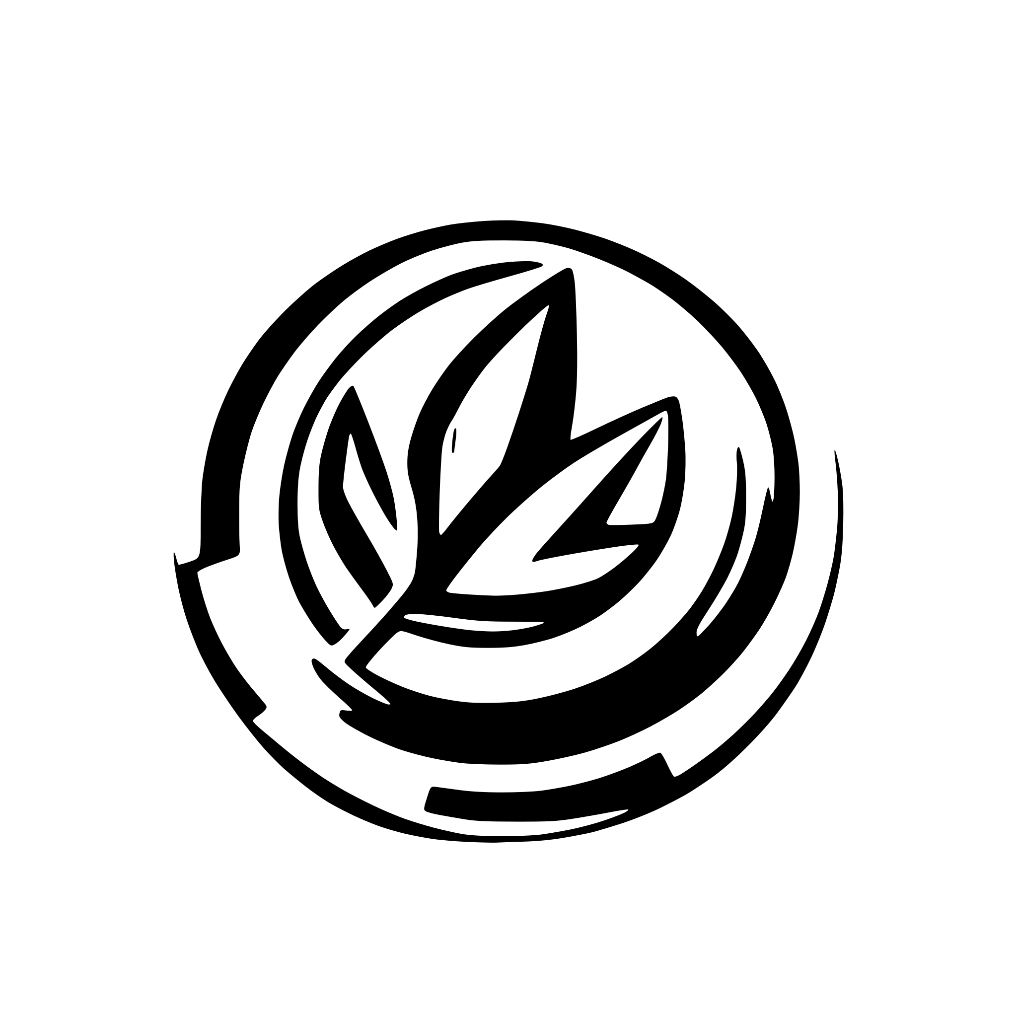 AI-generated SVG of a 3 color, abstract, tech, STEM,  round,