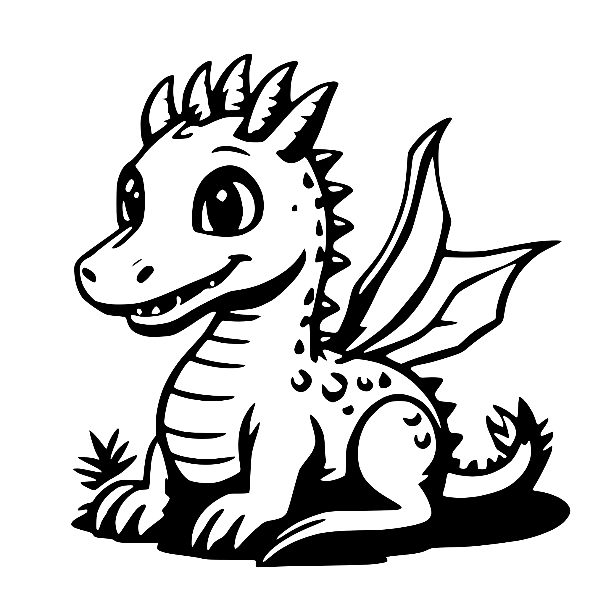AI-generated SVG of a Cute Dragon