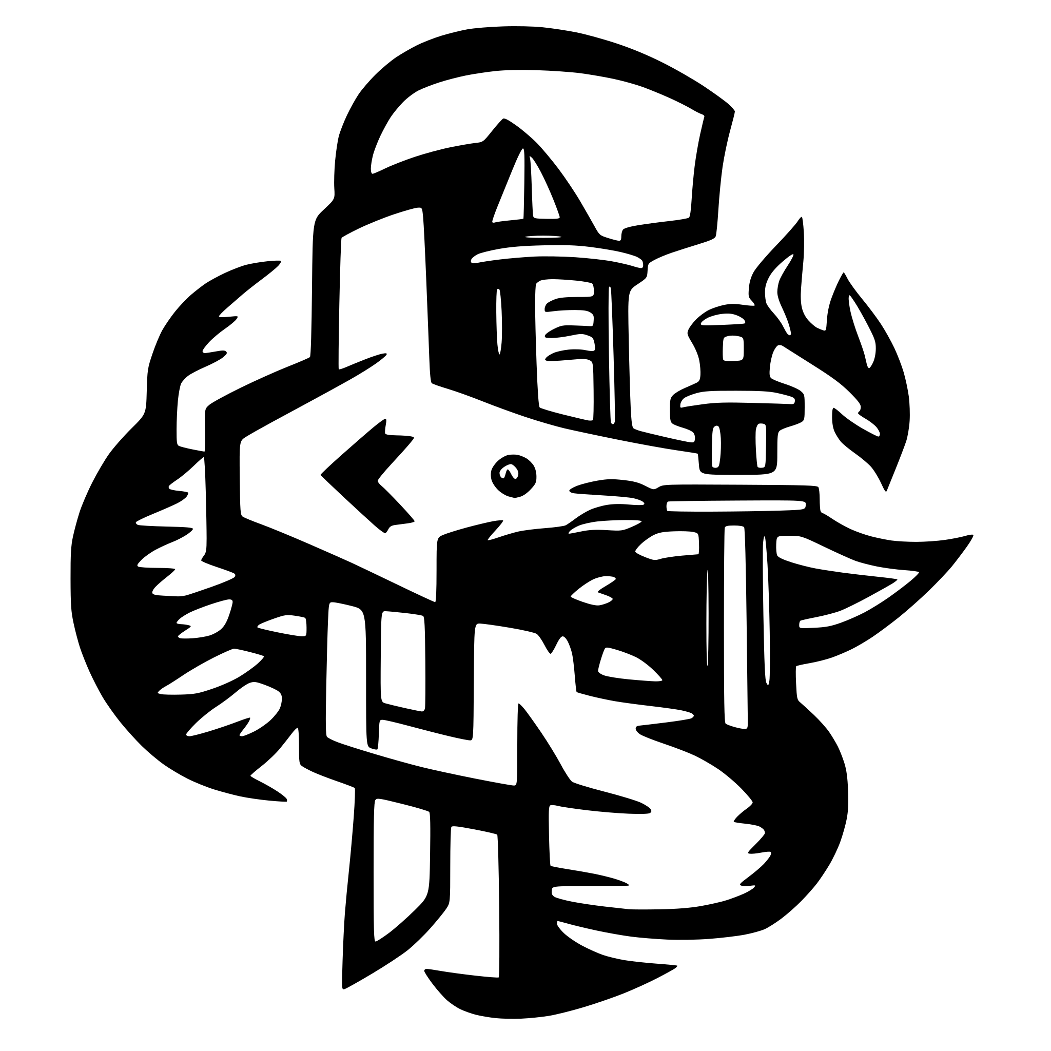 AI-generated SVG of a Create SVG with text "NHÂN SỰ" color is black