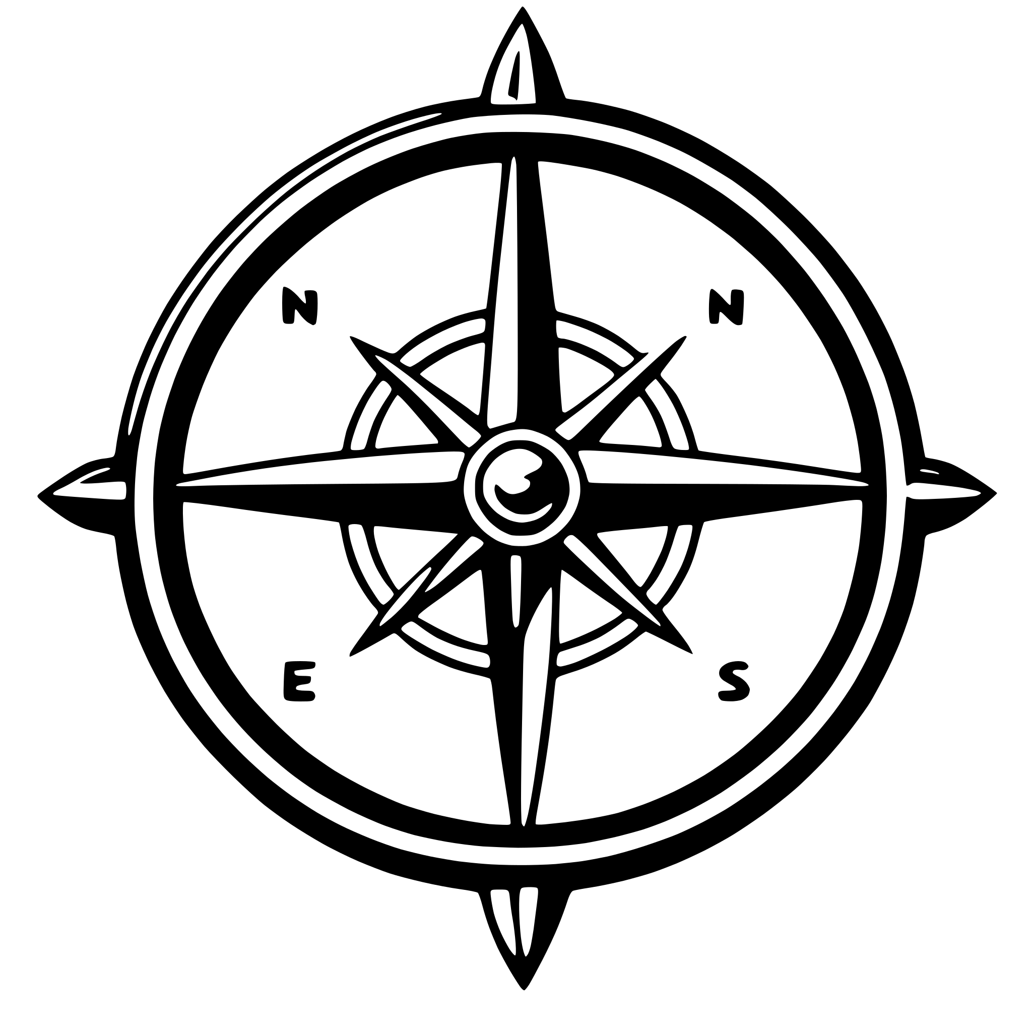 AI-generated SVG of a nature compass