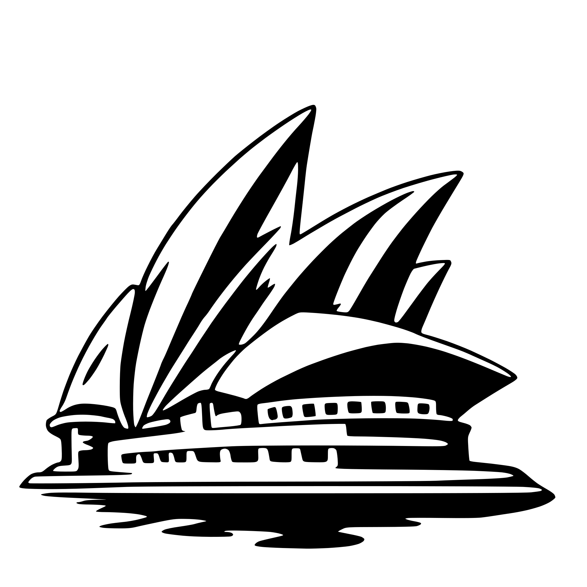 AI-generated SVG of a sydney opera house