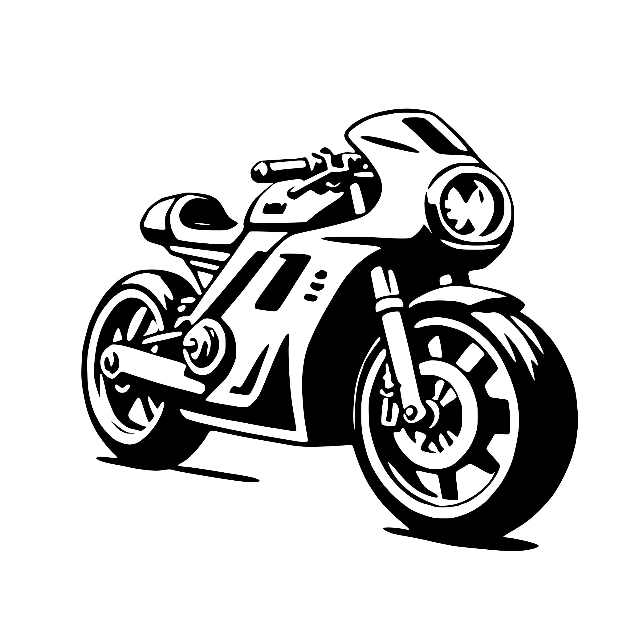 AI-generated SVG of 'sports motorcycle'