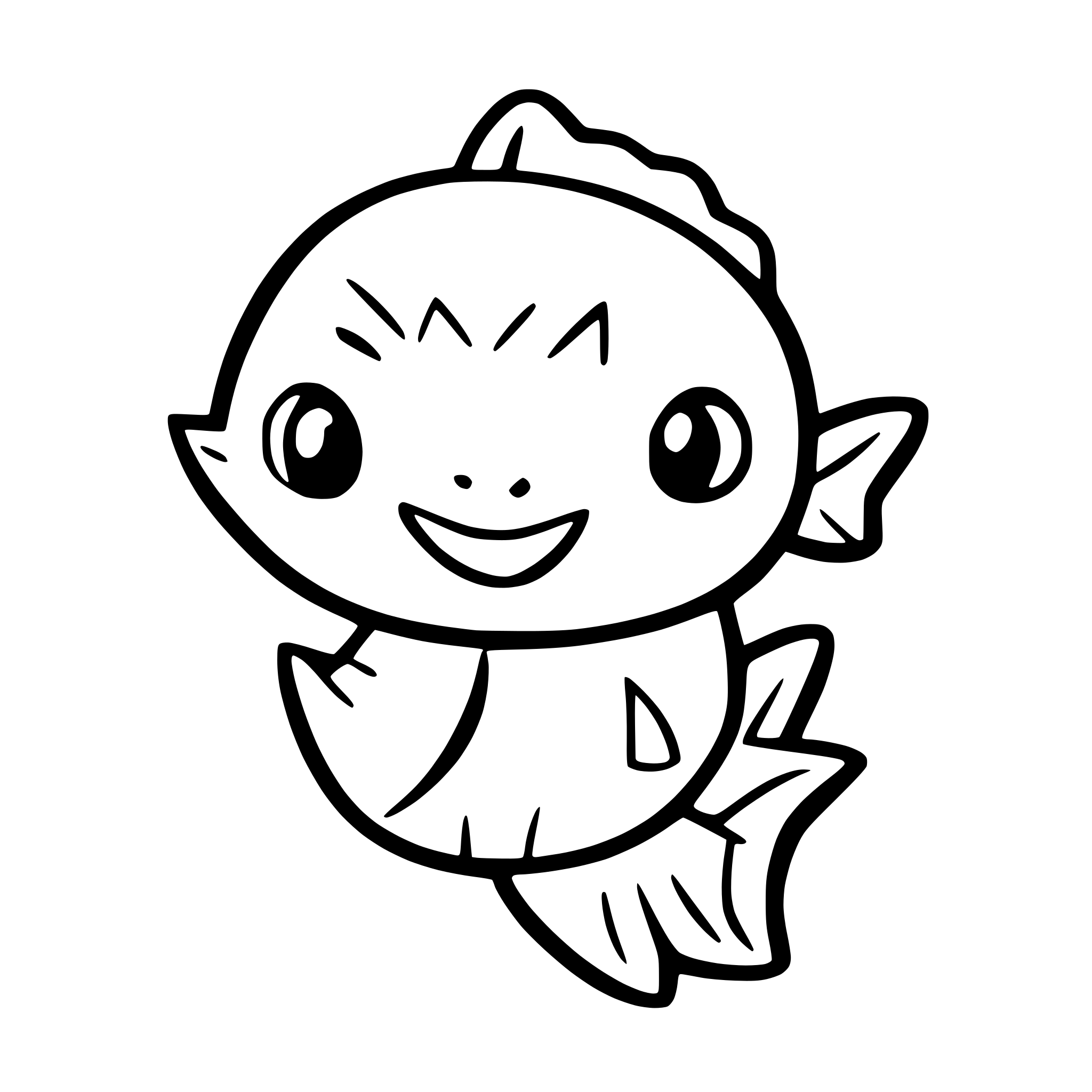 AI-generated SVG of 'cute fish'