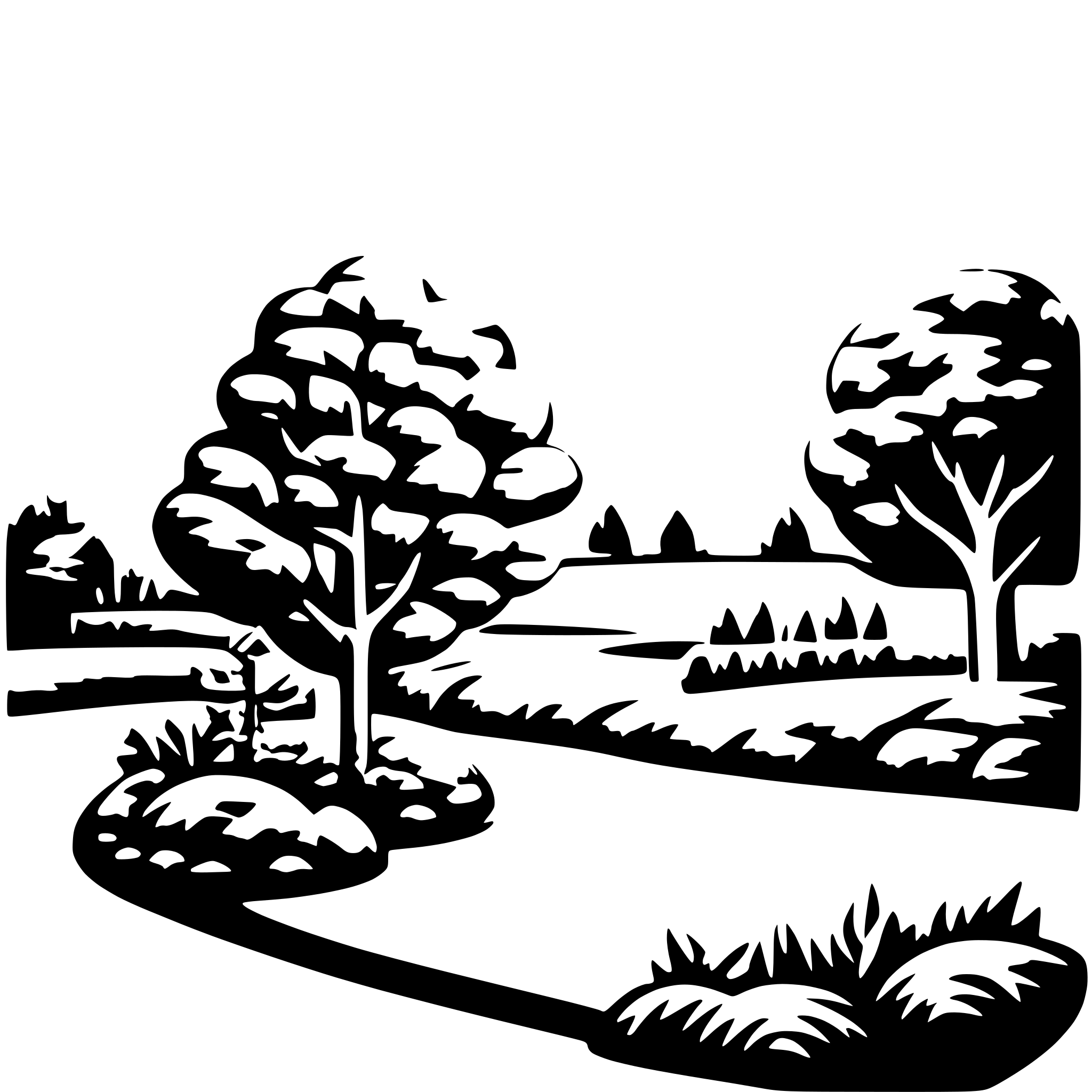 AI-generated SVG of 'A rainbow in the garden'