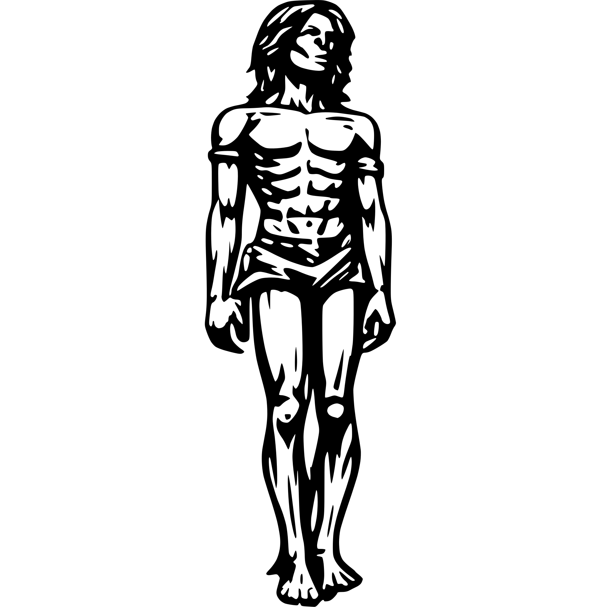 AI-generated SVG of a full Human body anatomy outline
