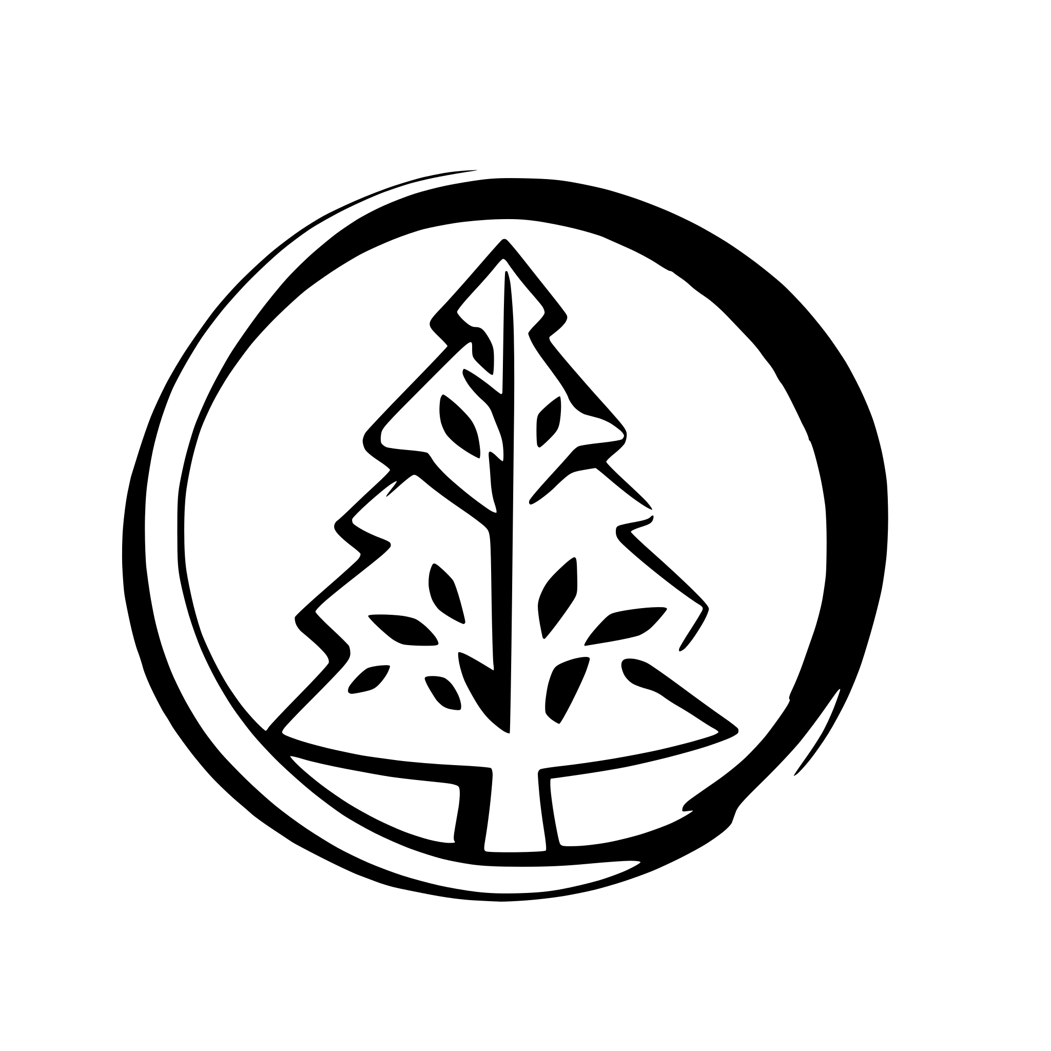 AI-generated SVG of a A christmas tree cutout with ornaments
