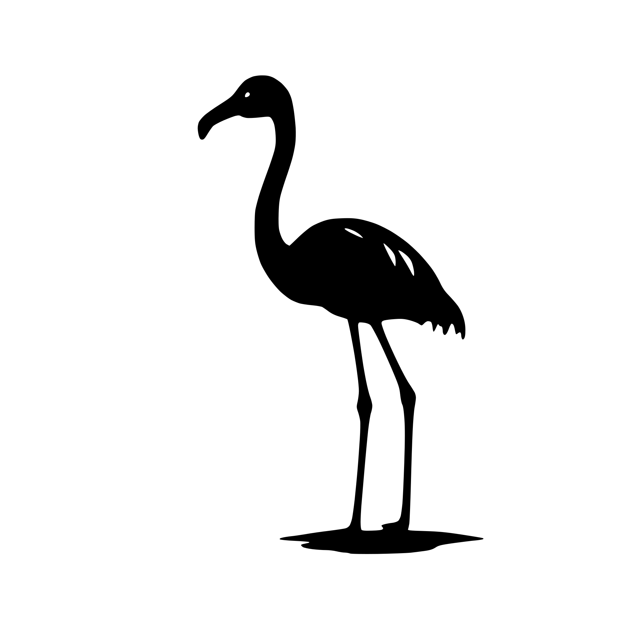 AI-generated SVG of 'flamingo standing in water'