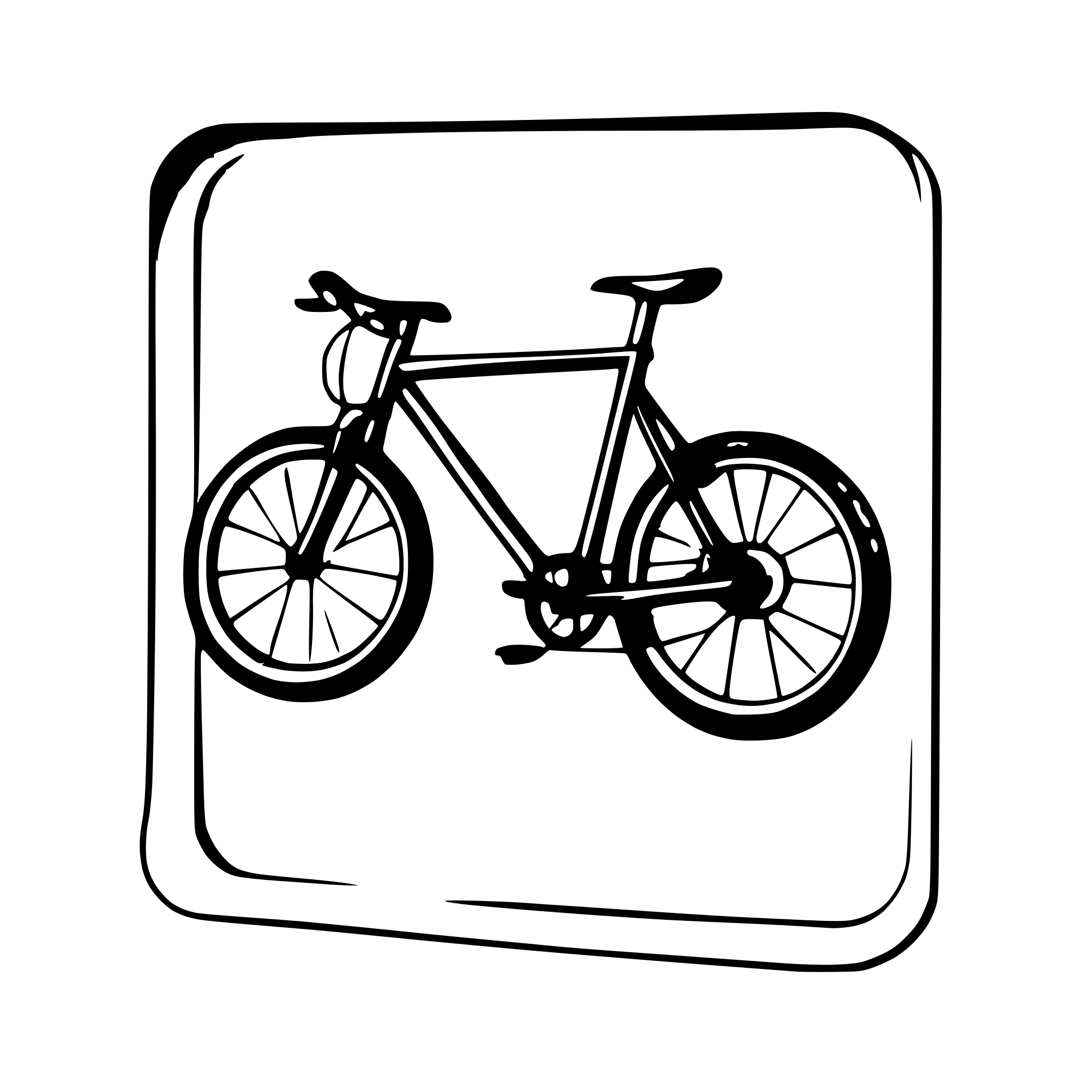 AI-generated SVG of a mountainbike breaking out of a picture frame