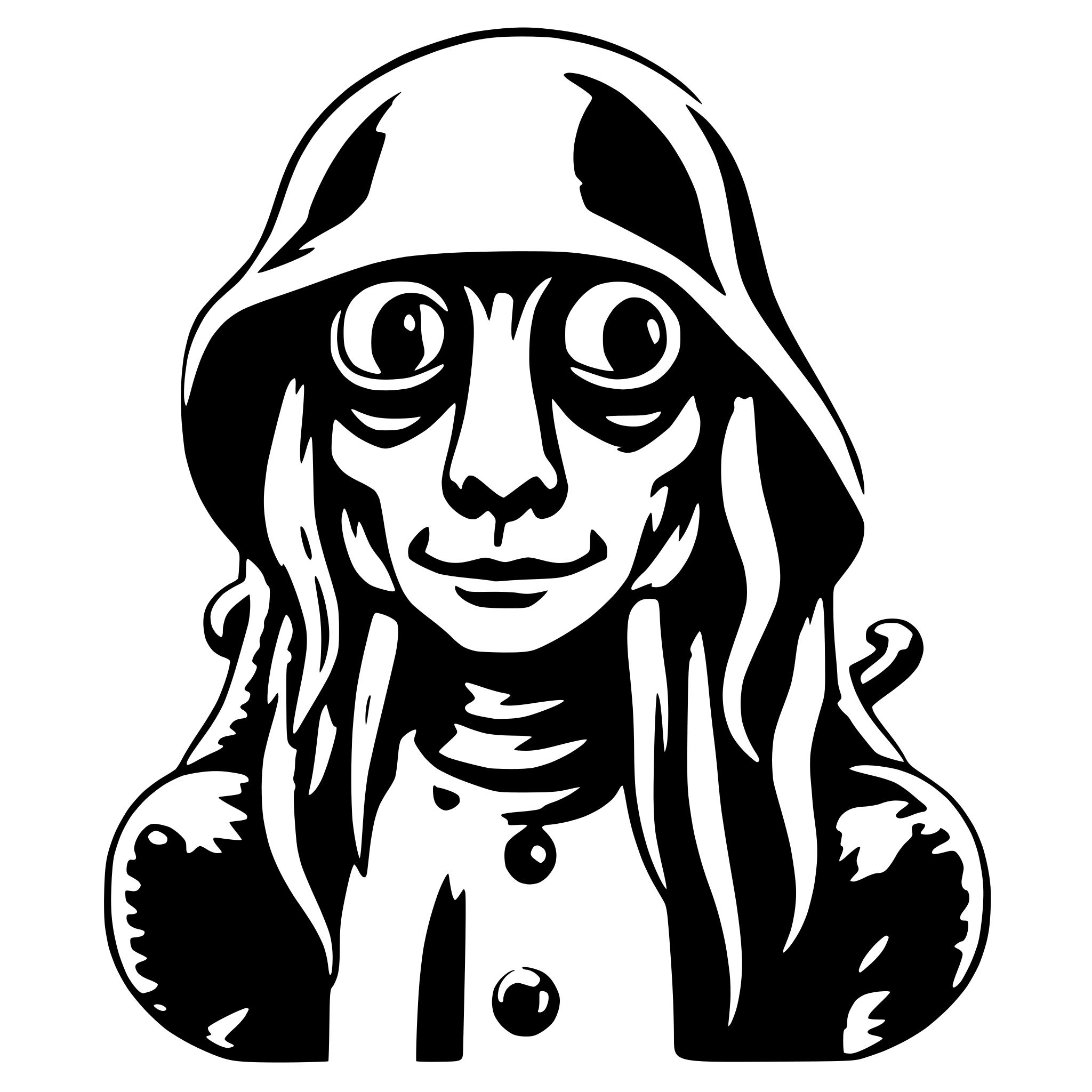 AI-generated SVG of 'squid man'