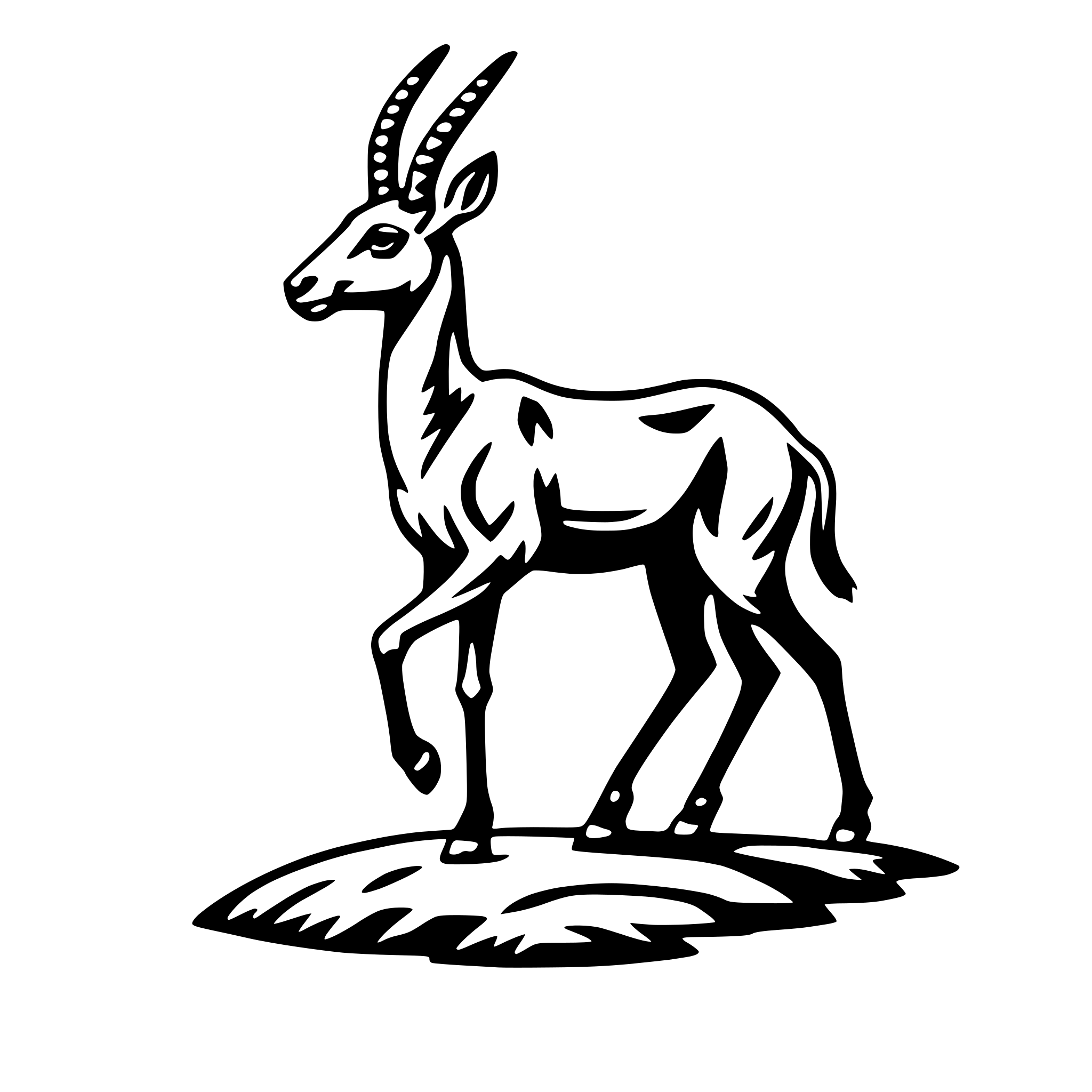 AI-generated SVG of a gazelle