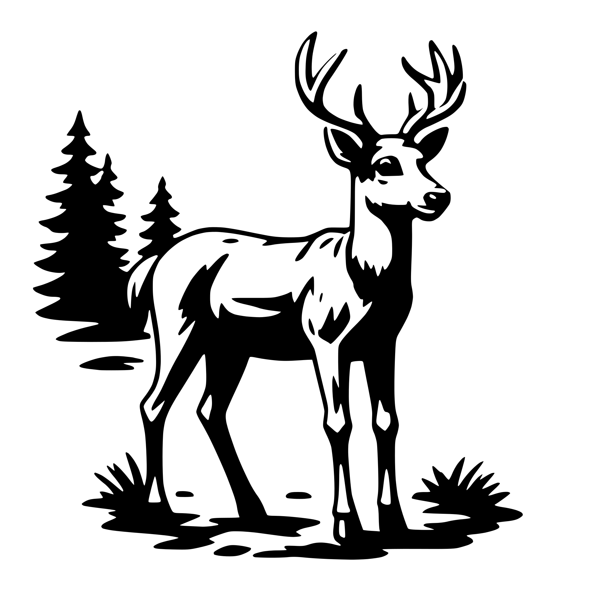 AI-generated SVG of a deer