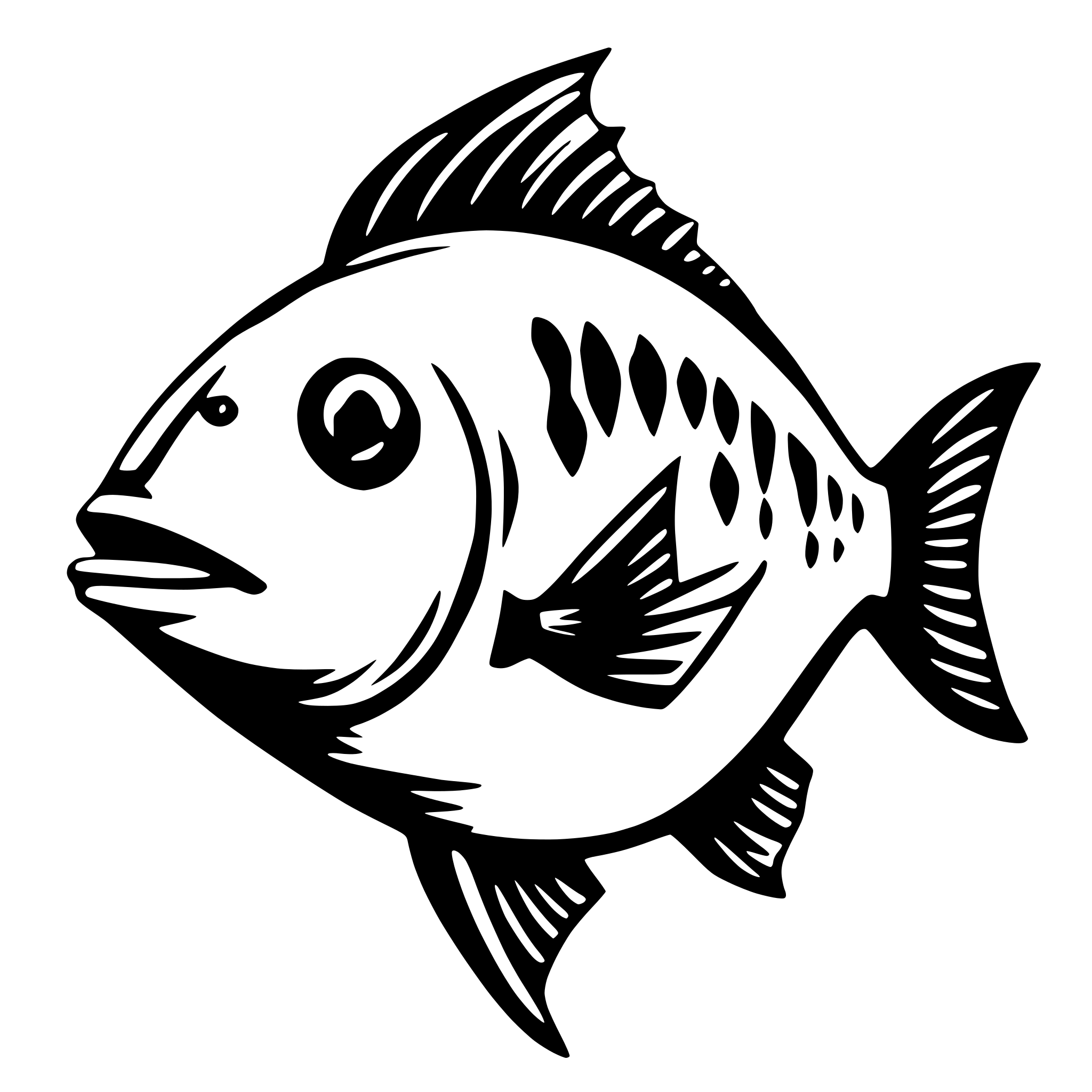 AI-generated SVG of a fish