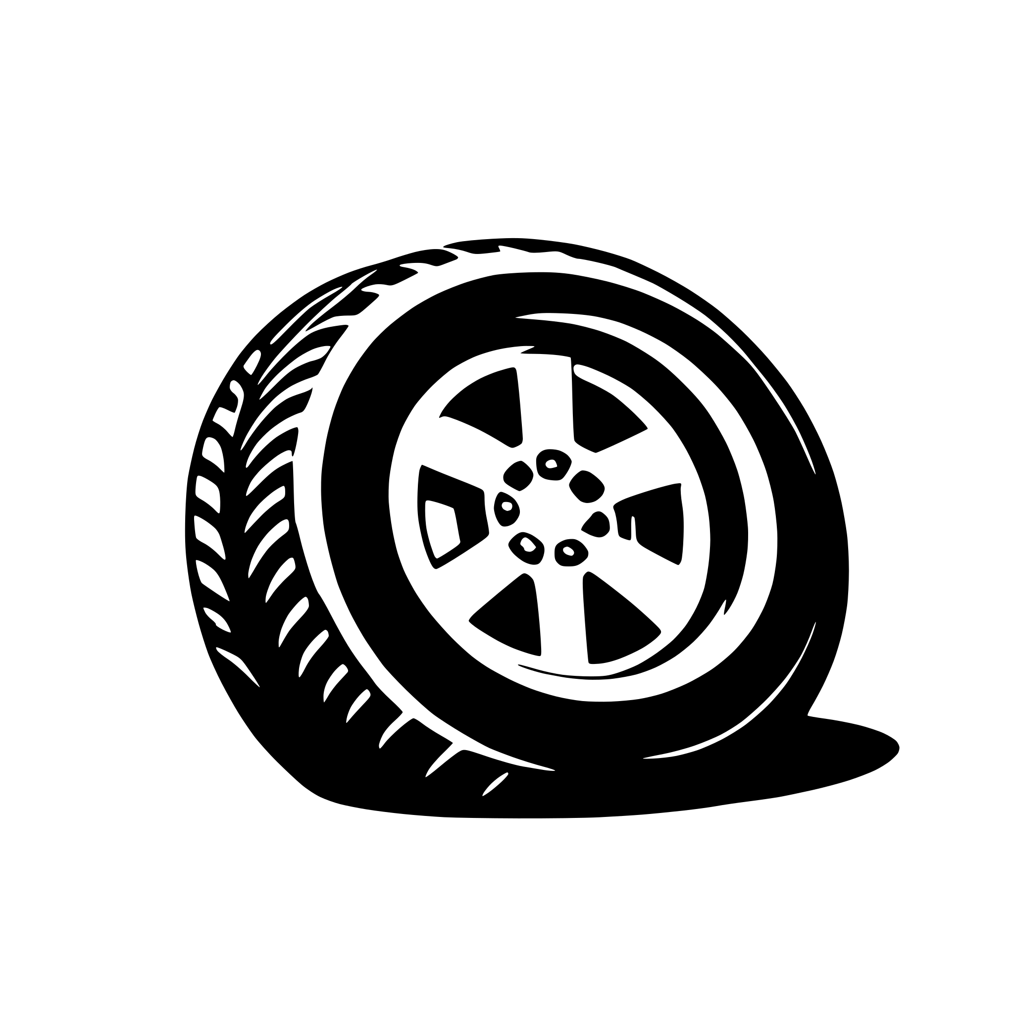 AI-generated SVG of a tire