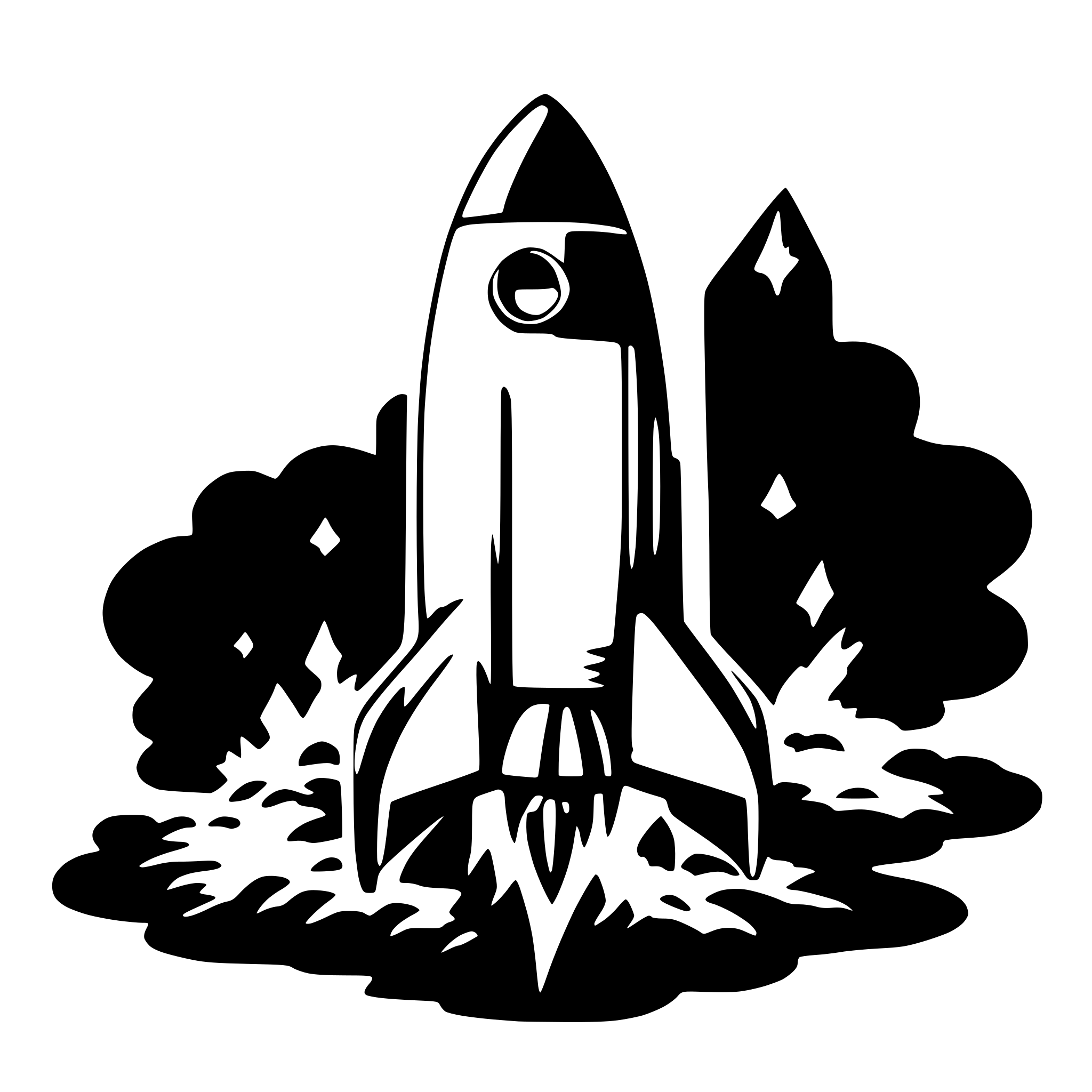 AI-generated SVG of a rocket