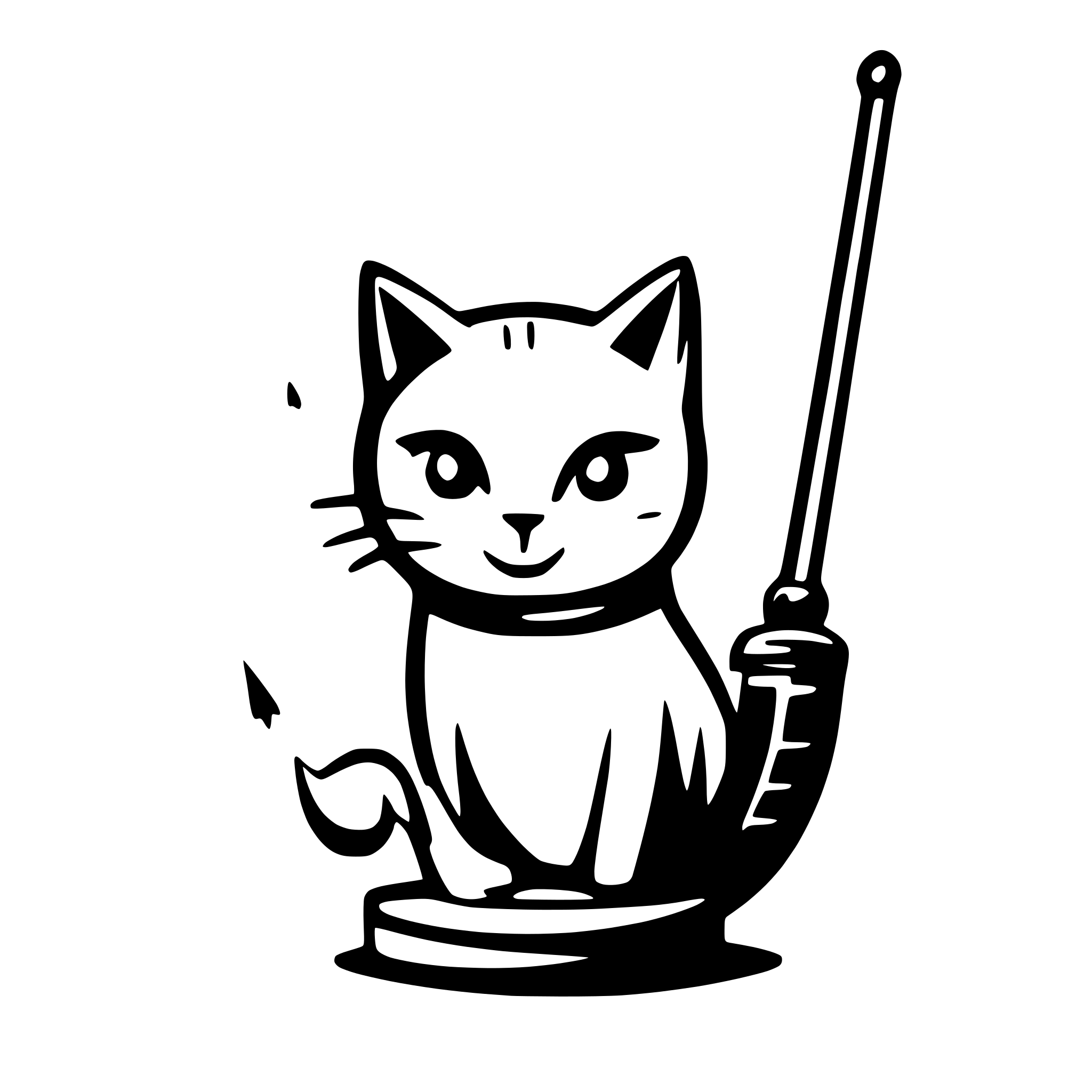 AI-generated SVG of 'a cat using a fishing rode'
