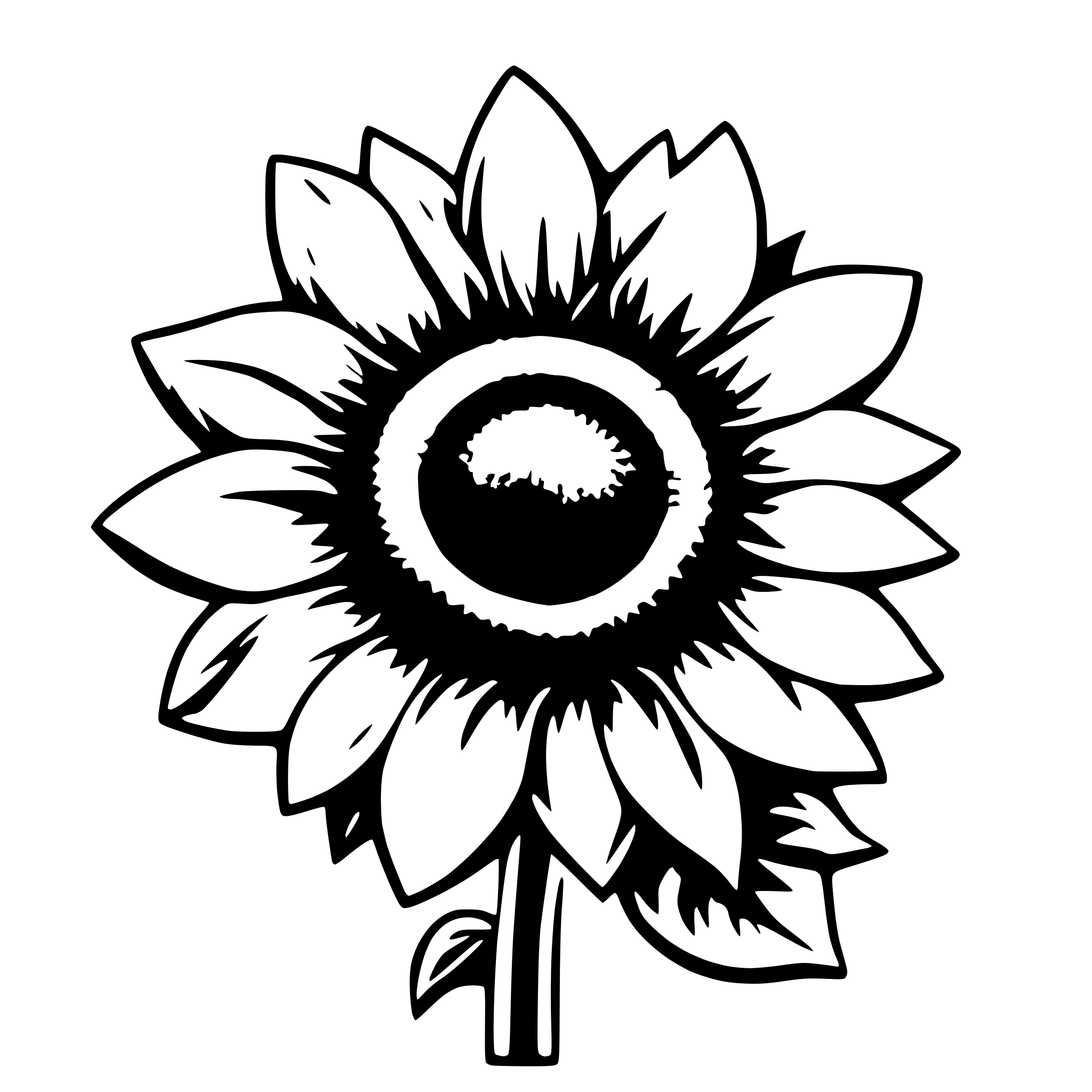AI-generated SVG of a sunflower puzzle piece
