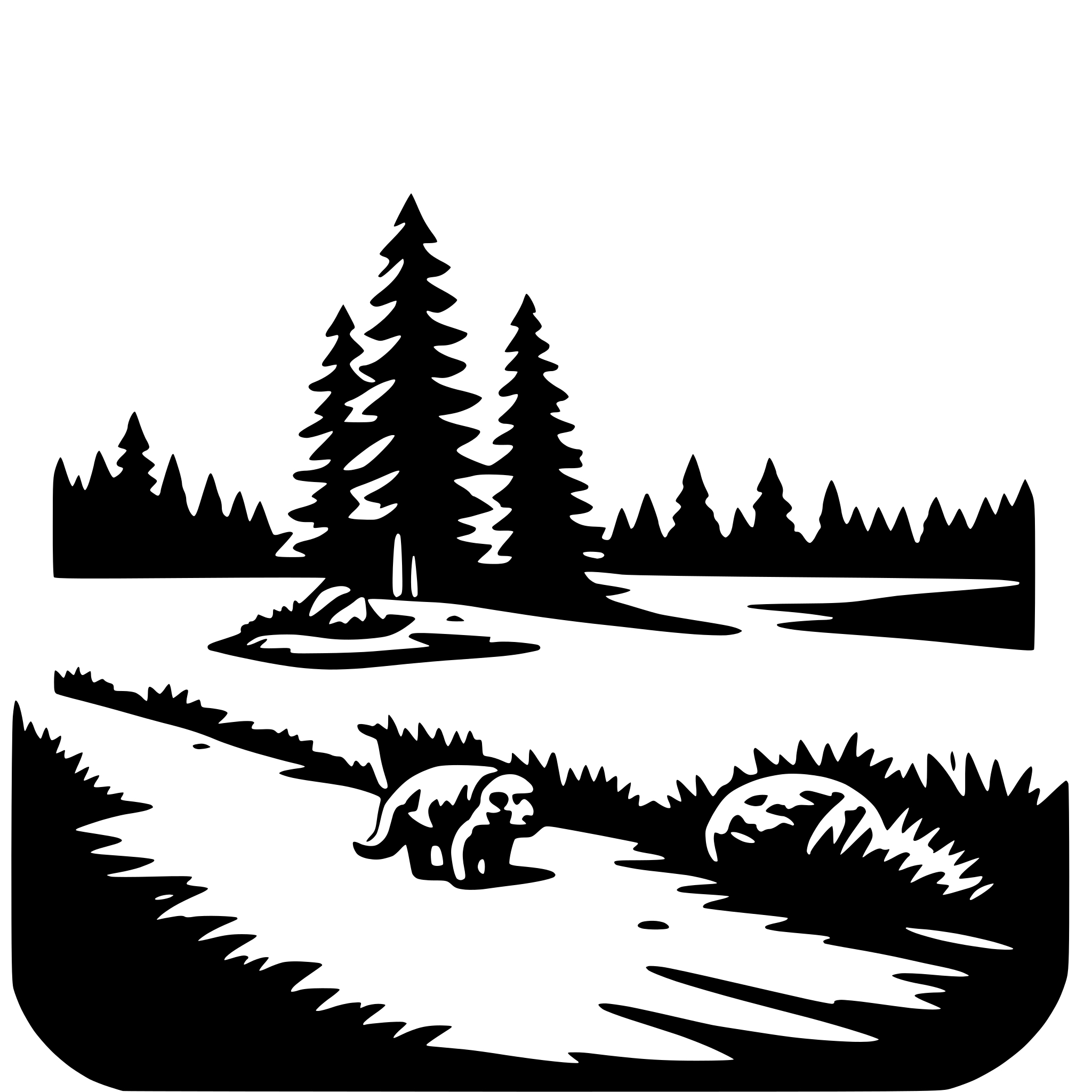AI-generated SVG of a wilderness adventure