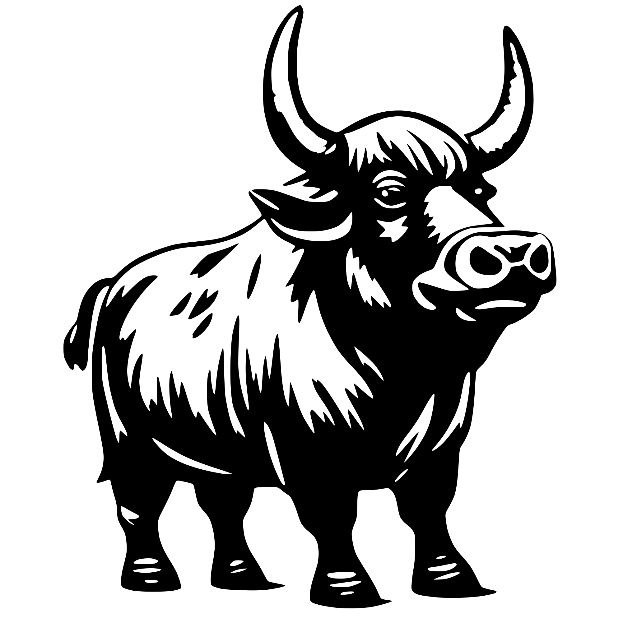 AI-generated SVG of 'talking yak'
