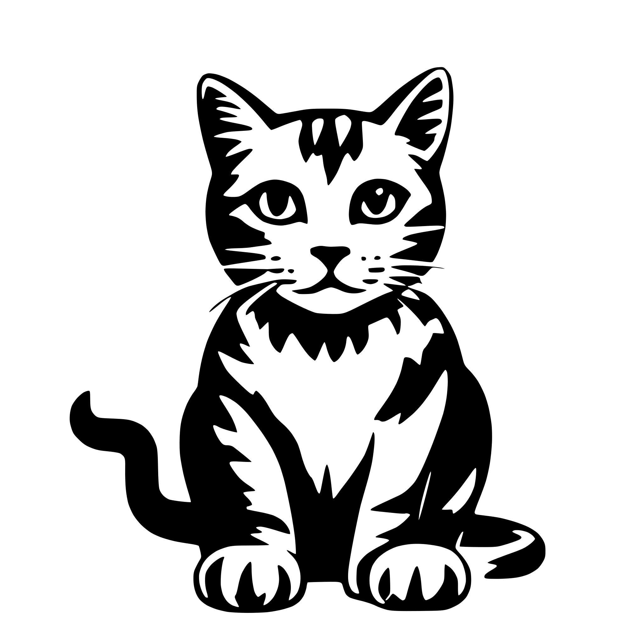AI-generated SVG of 'generate 100 svg files of cat silhotte'