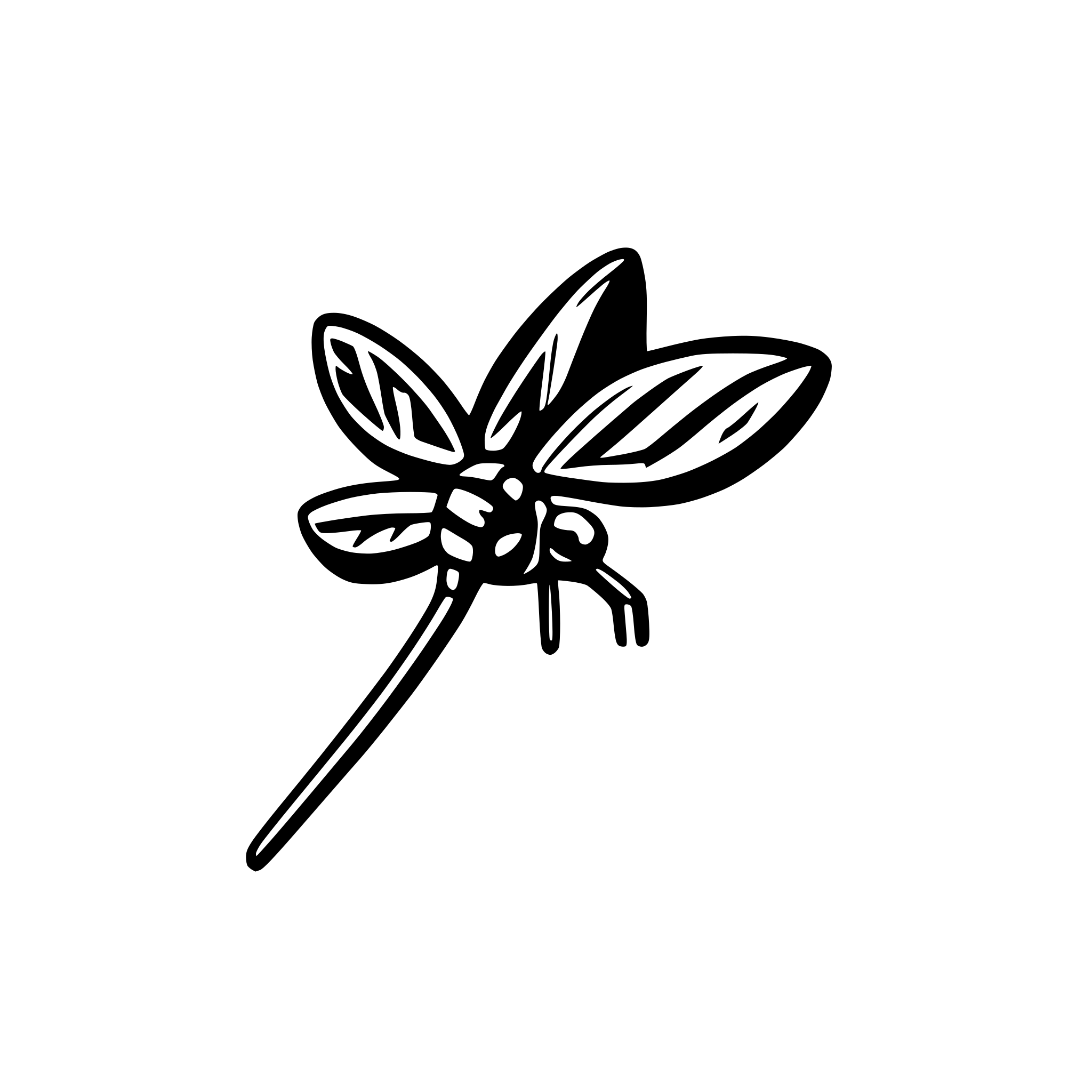 AI-generated SVG of 'mayfly bug debugger logo'